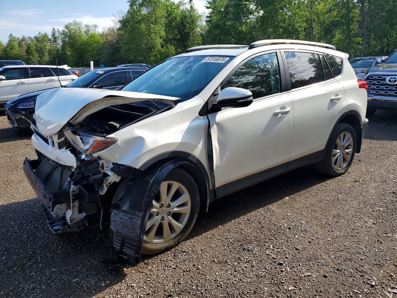 2014 Toyota Rav4 Limited White vin: 2T3DFREV9EW152810