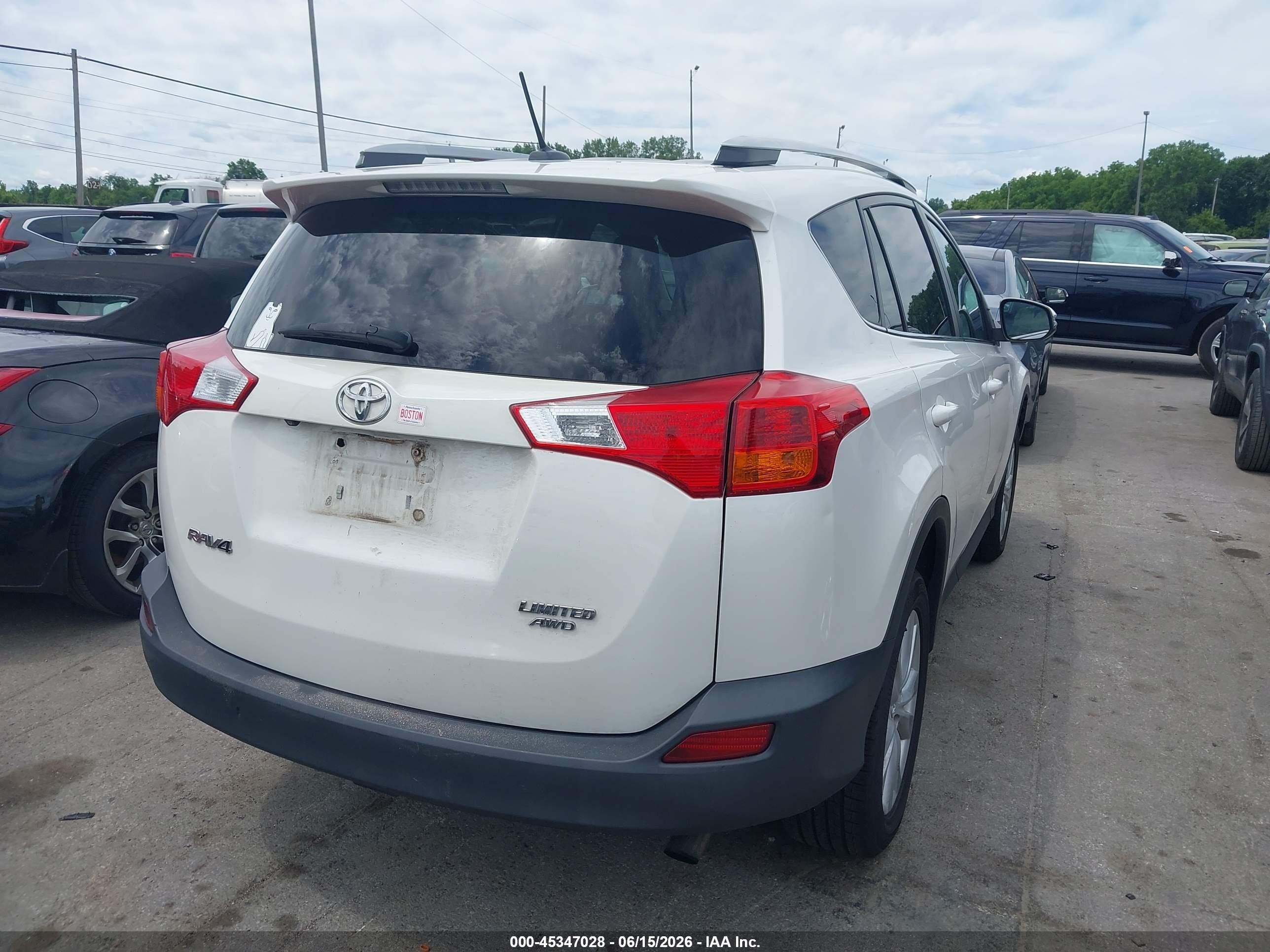 2014 Toyota Rav4 Limited White vin: 2T3DFREV9EW172118