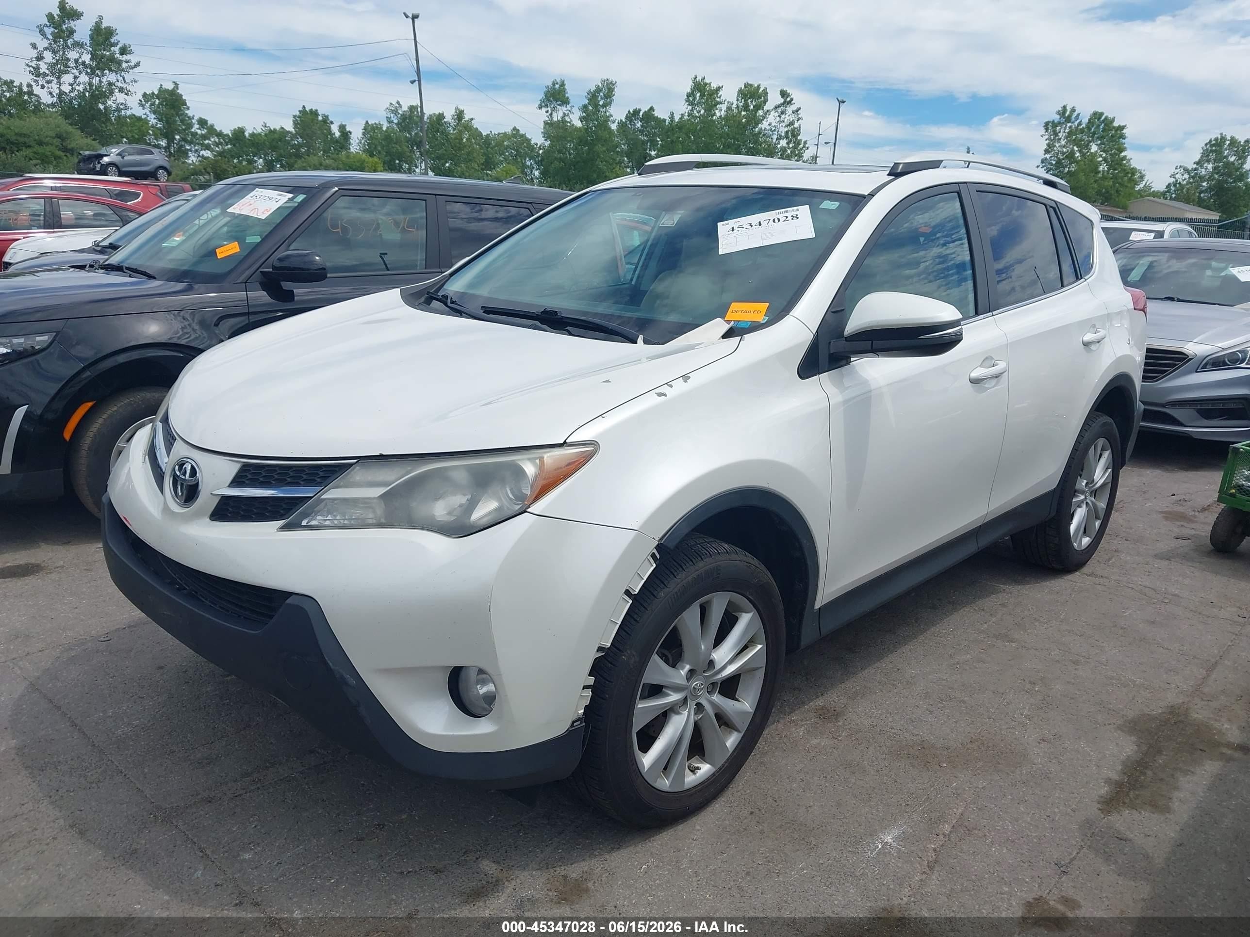 2014 Toyota Rav4 Limited White vin: 2T3DFREV9EW172118