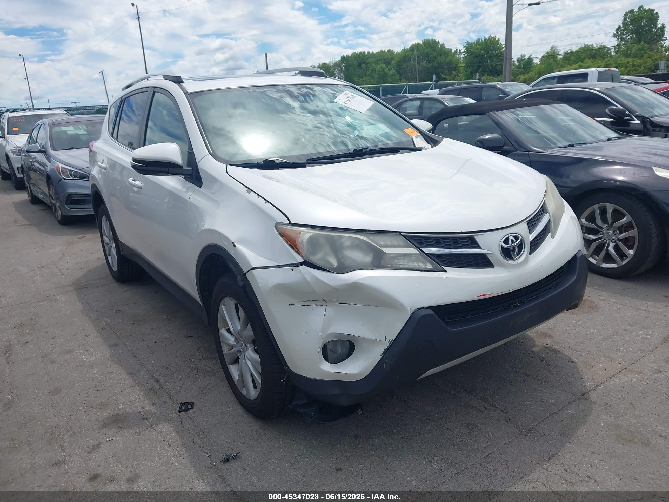 2014 Toyota Rav4 Limited White vin: 2T3DFREV9EW172118