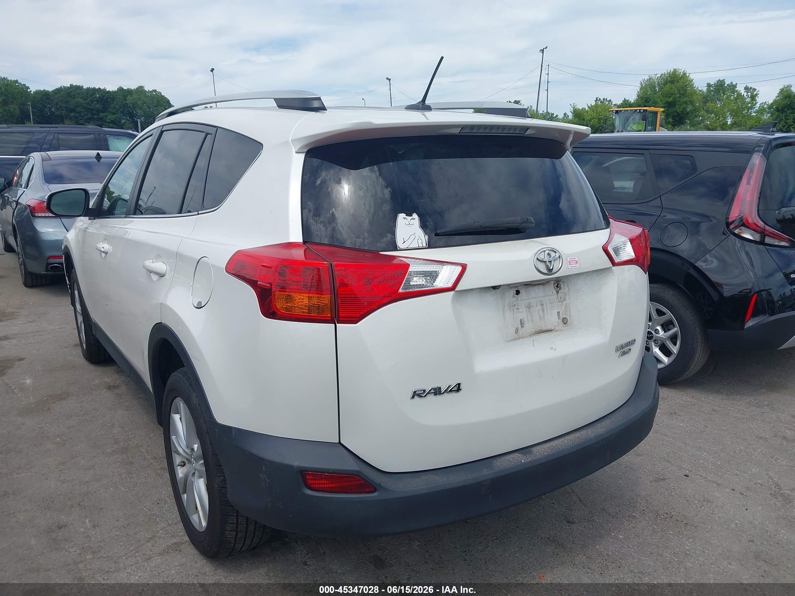 2014 Toyota Rav4 Limited White vin: 2T3DFREV9EW172118