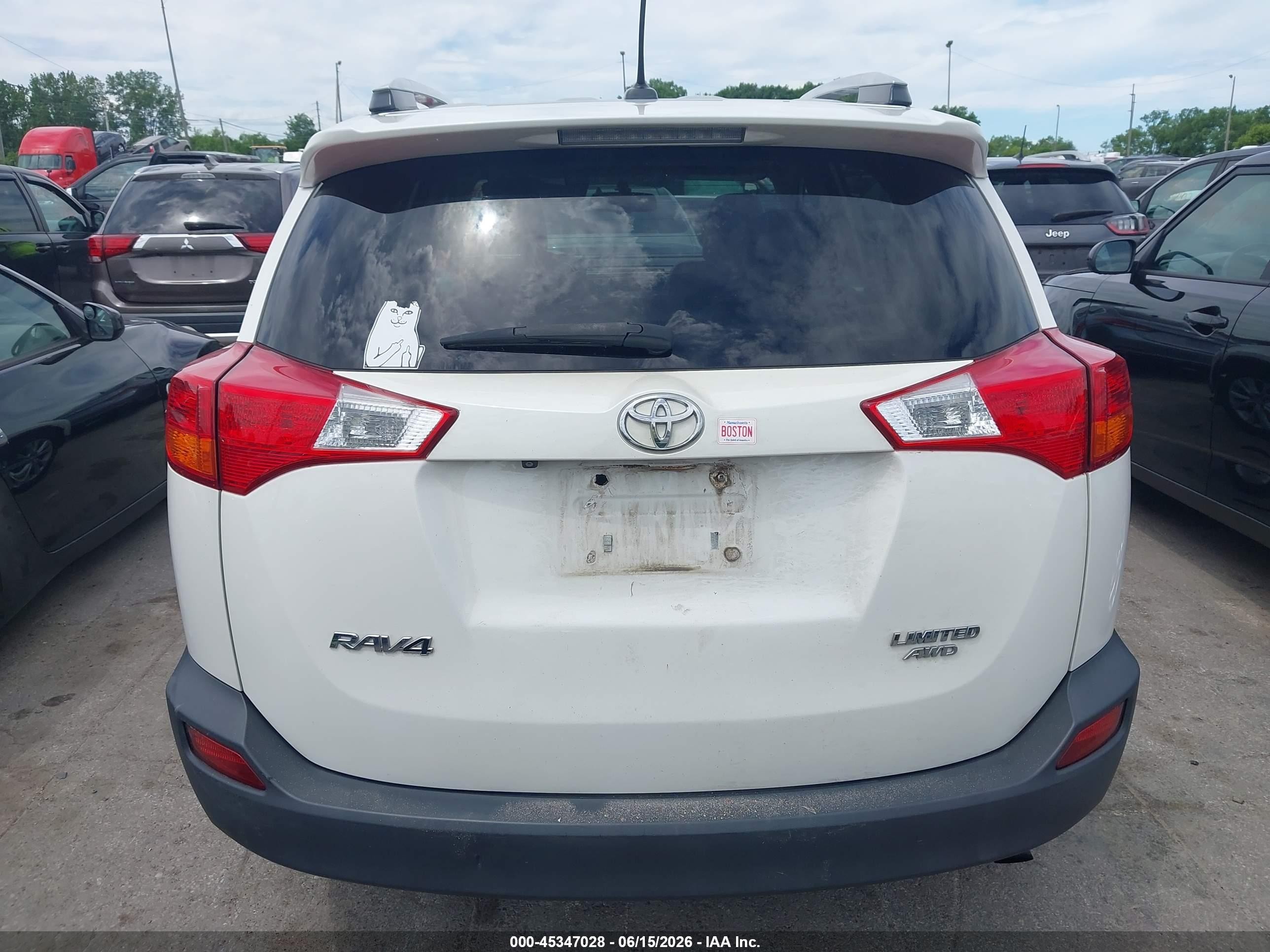 2014 Toyota Rav4 Limited White vin: 2T3DFREV9EW172118