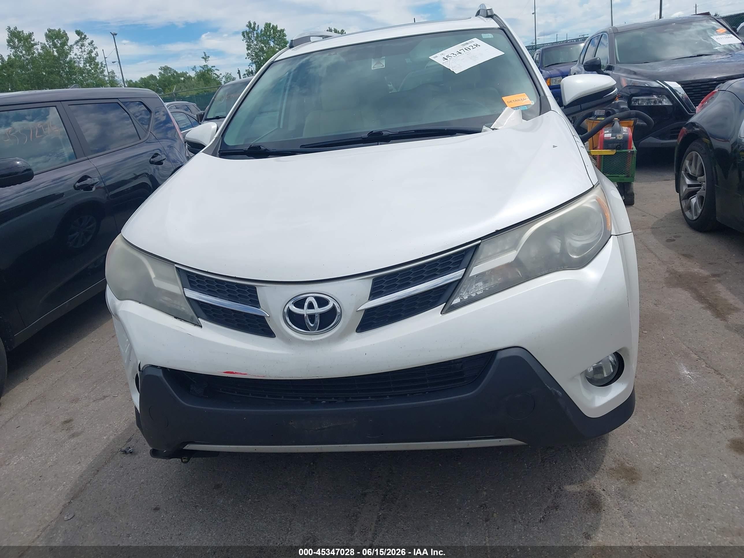 2014 Toyota Rav4 Limited White vin: 2T3DFREV9EW172118