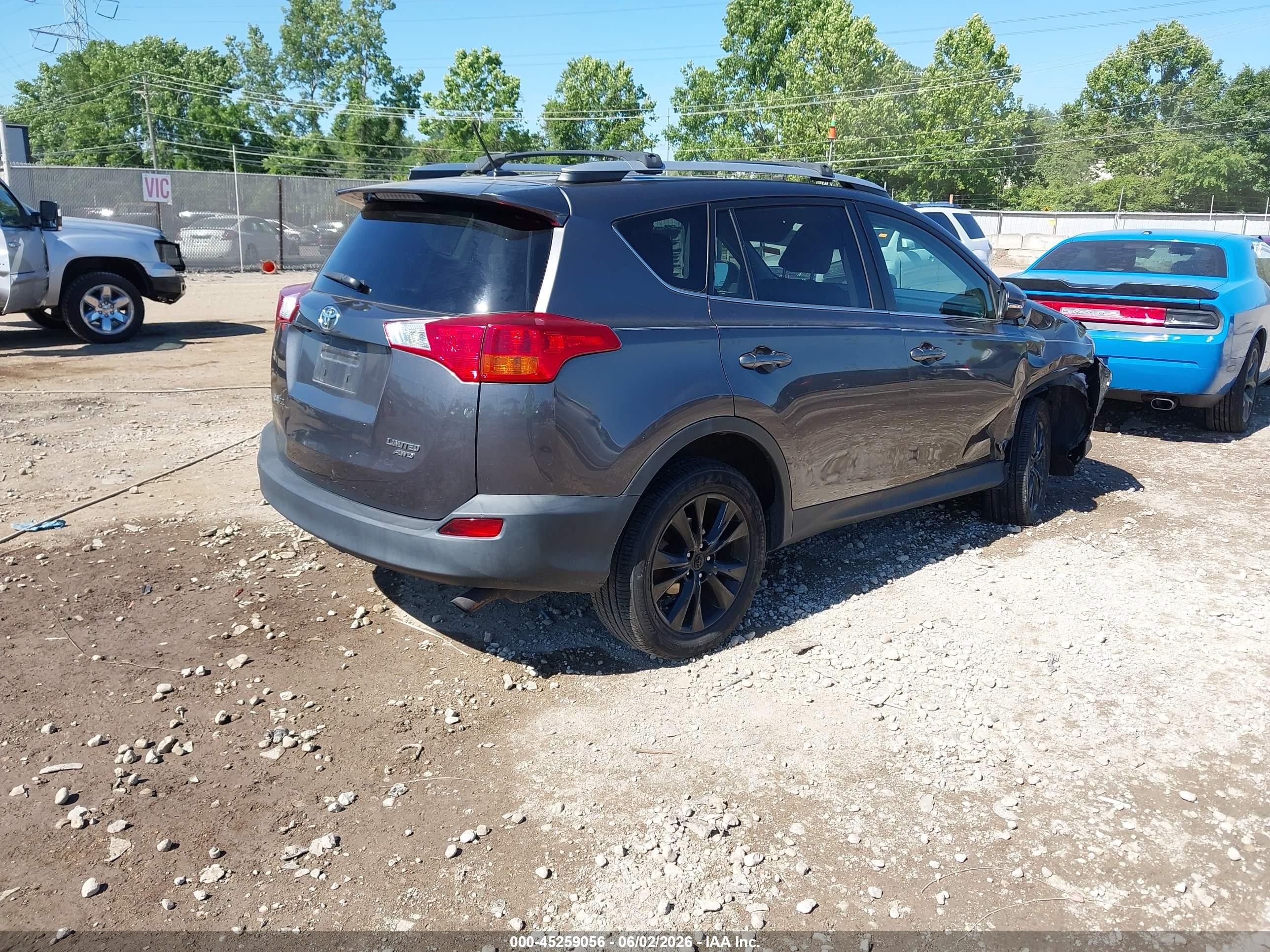 2014 Toyota Rav4 Limited Gray vin: 2T3DFREV9EW215579