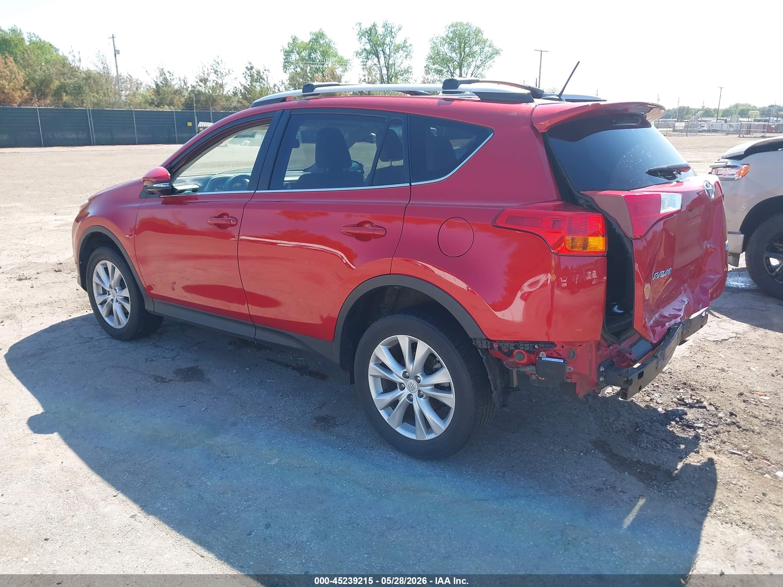2015 Toyota Rav4 Limited Red vin: 2T3DFREV9FW232223