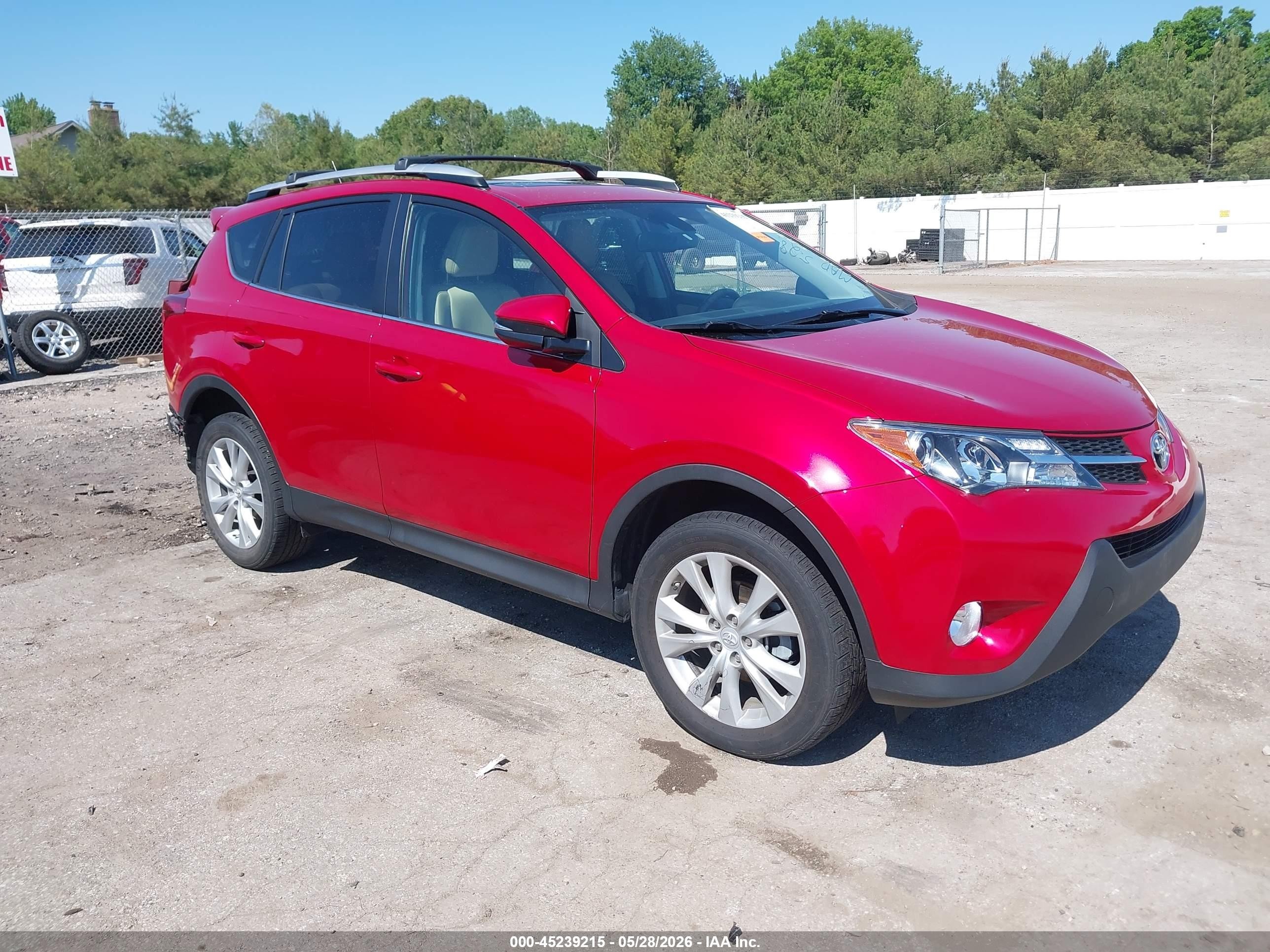 2015 Toyota Rav4 Limited Red vin: 2T3DFREV9FW232223