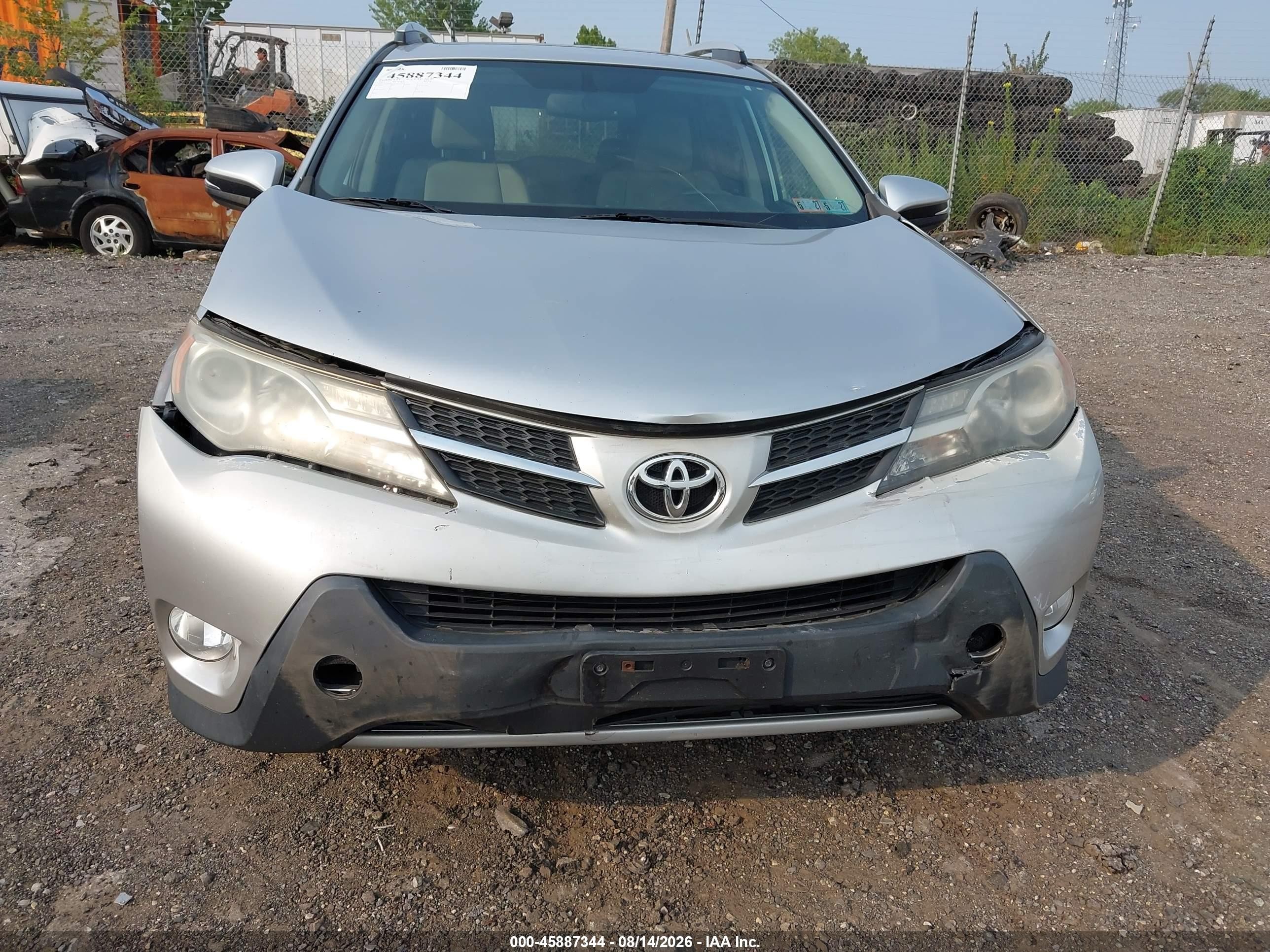 2015 Toyota Rav4 Limited Серебряный vin: 2T3DFREV9FW266548