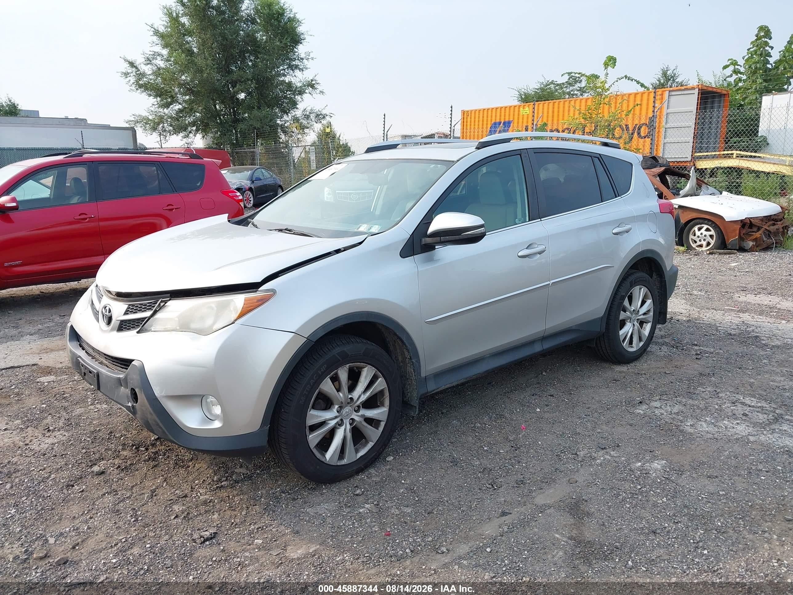 2015 Toyota Rav4 Limited Серебряный vin: 2T3DFREV9FW266548