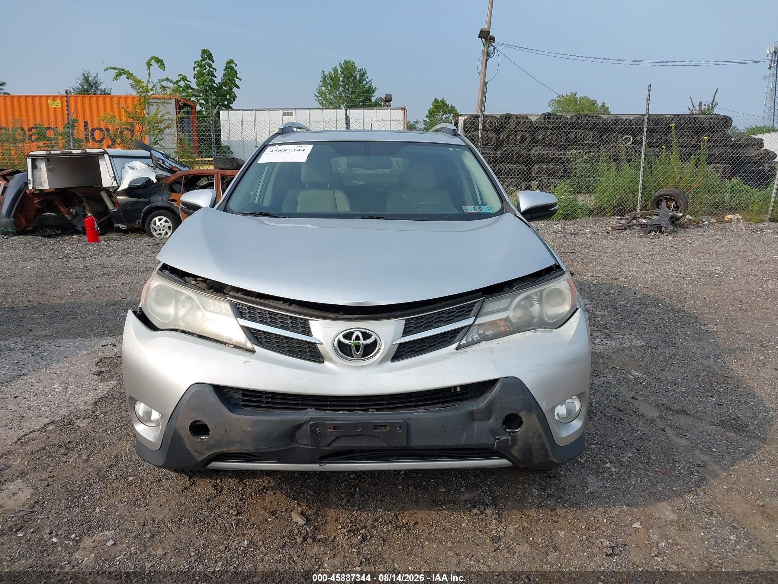 2015 Toyota Rav4 Limited Серебряный vin: 2T3DFREV9FW266548