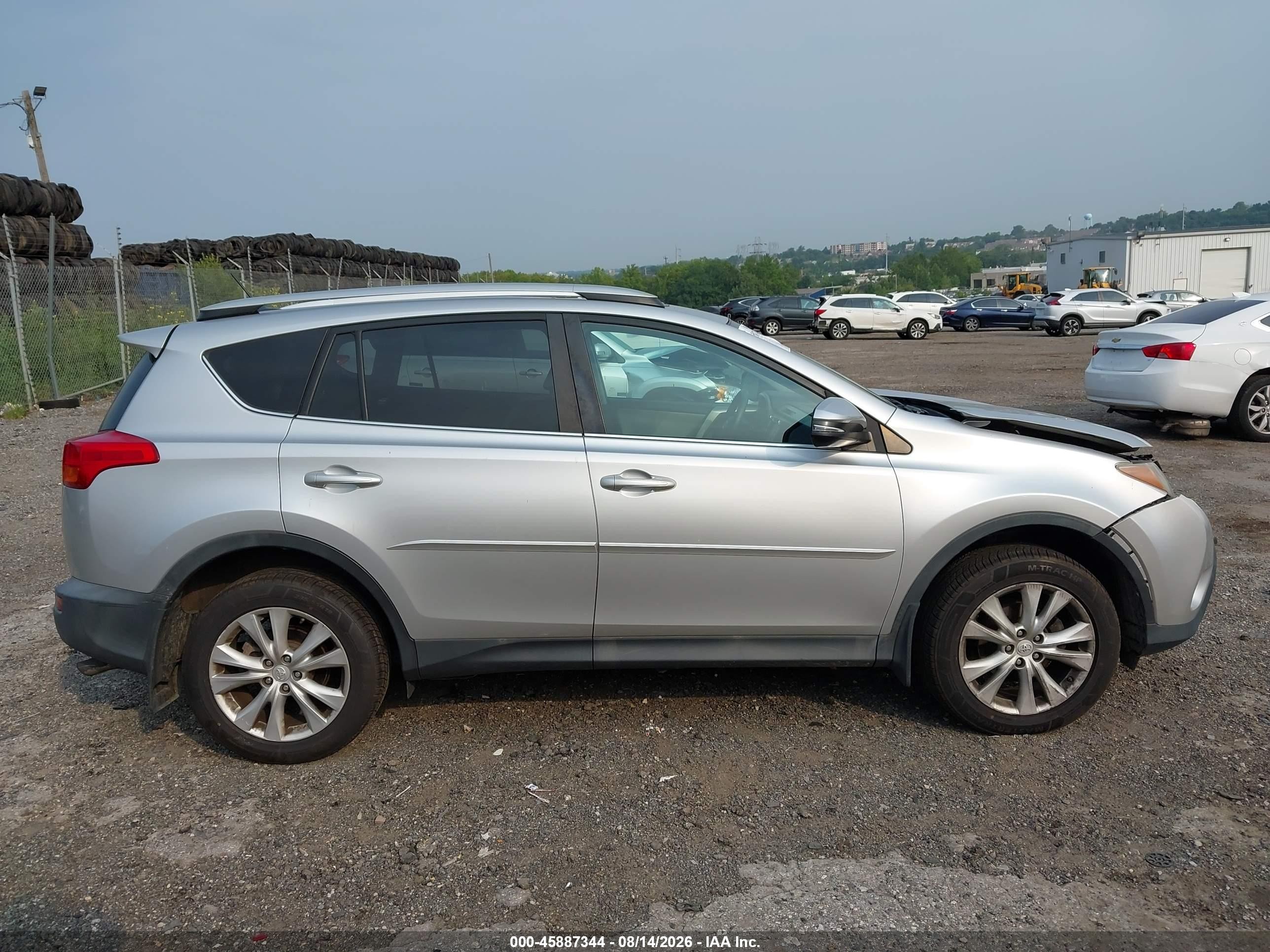 2015 Toyota Rav4 Limited Серебряный vin: 2T3DFREV9FW266548
