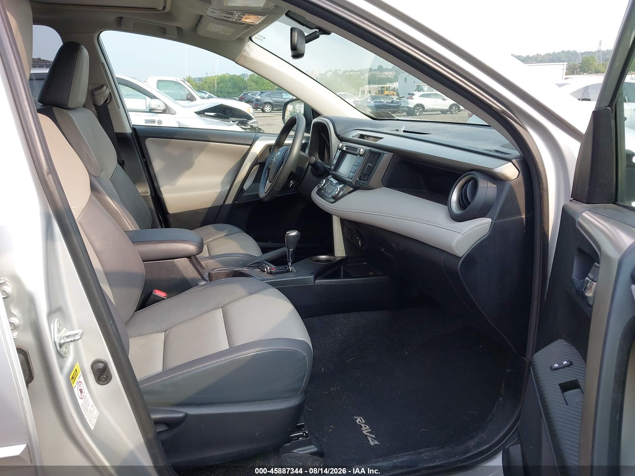 2015 Toyota Rav4 Limited Серебряный vin: 2T3DFREV9FW266548