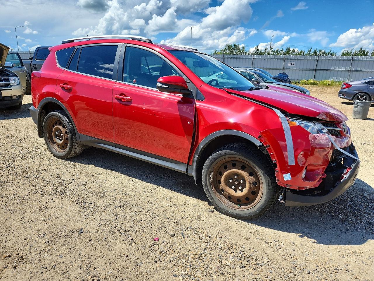 2015 Toyota Rav4 Limited Red vin: 2T3DFREV9FW281423