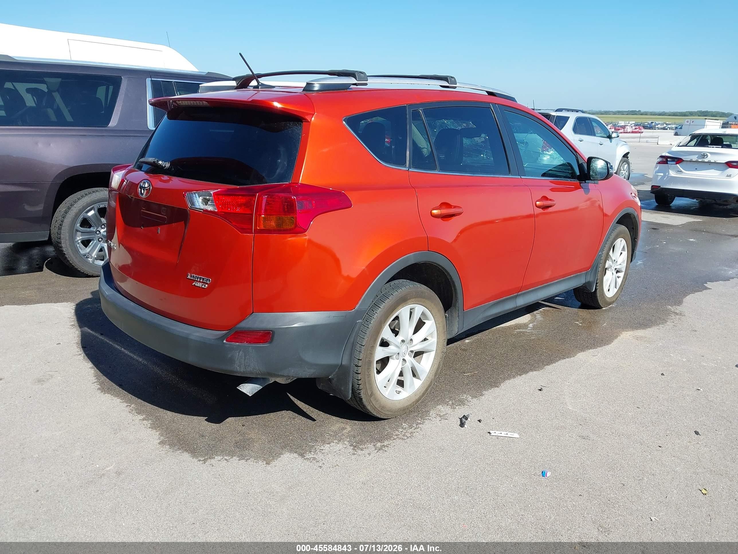 2015 Toyota Rav4 Limited Orange vin: 2T3DFREV9FW298660