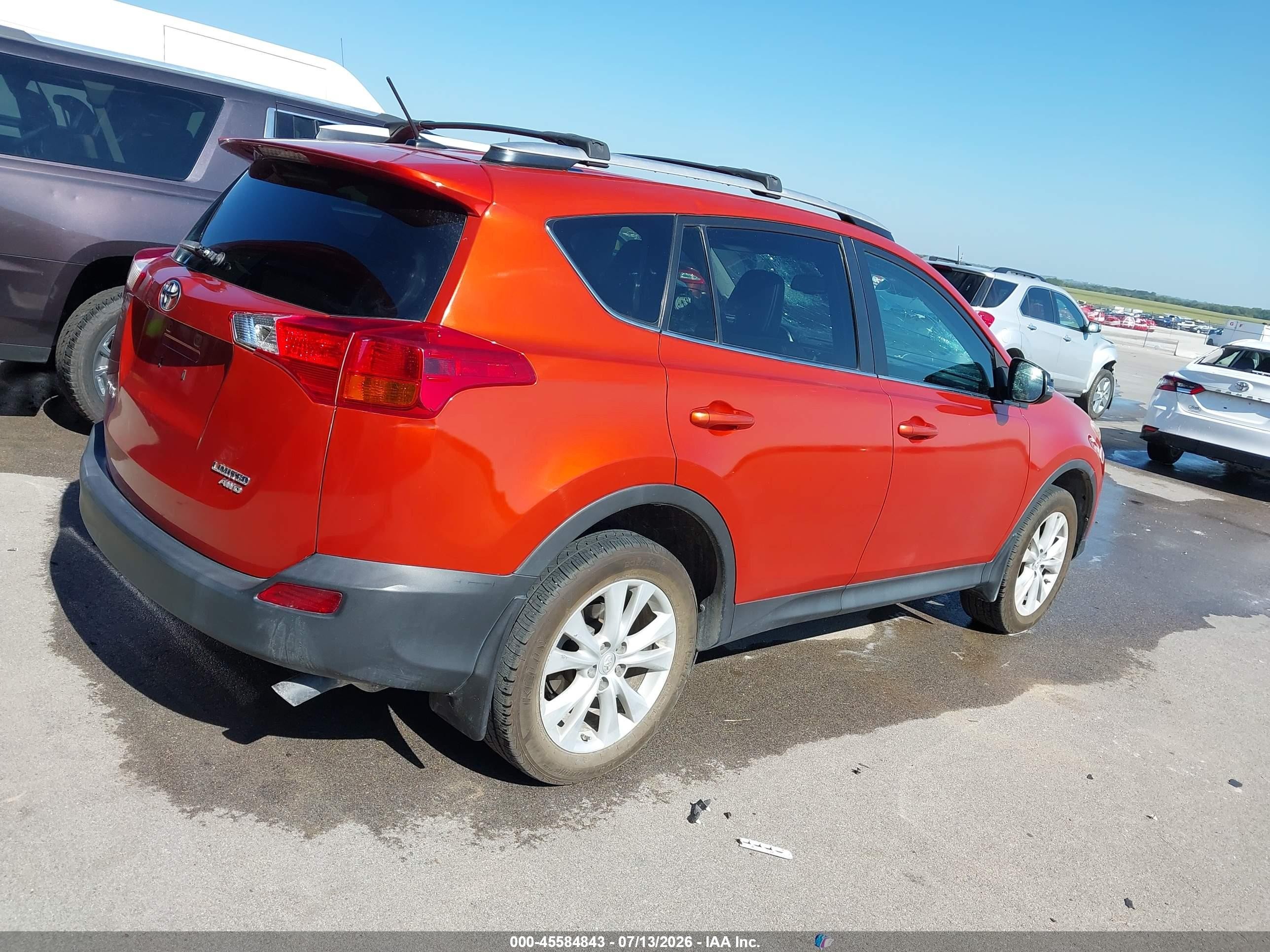 2015 Toyota Rav4 Limited Orange vin: 2T3DFREV9FW298660