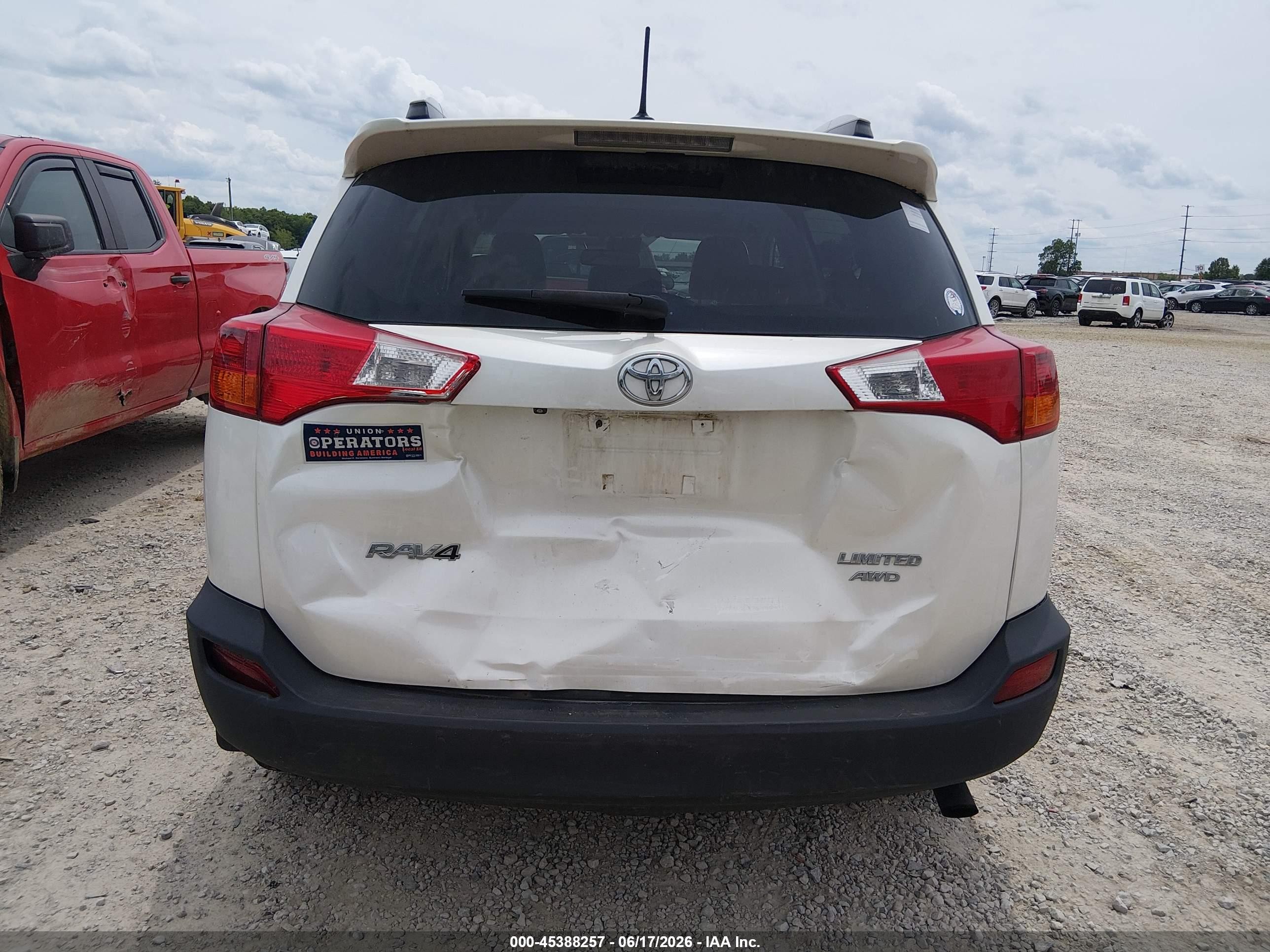 2015 Toyota Rav4 Limited White vin: 2T3DFREV9FW304991