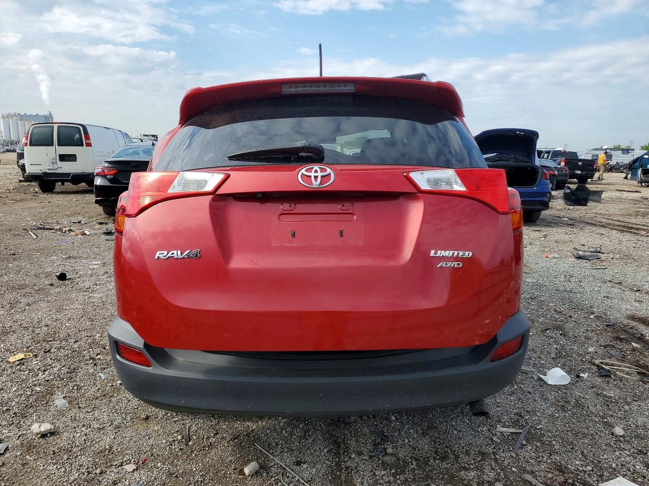 2015 Toyota Rav4 Limited Red vin: 2T3DFREV9FW316588