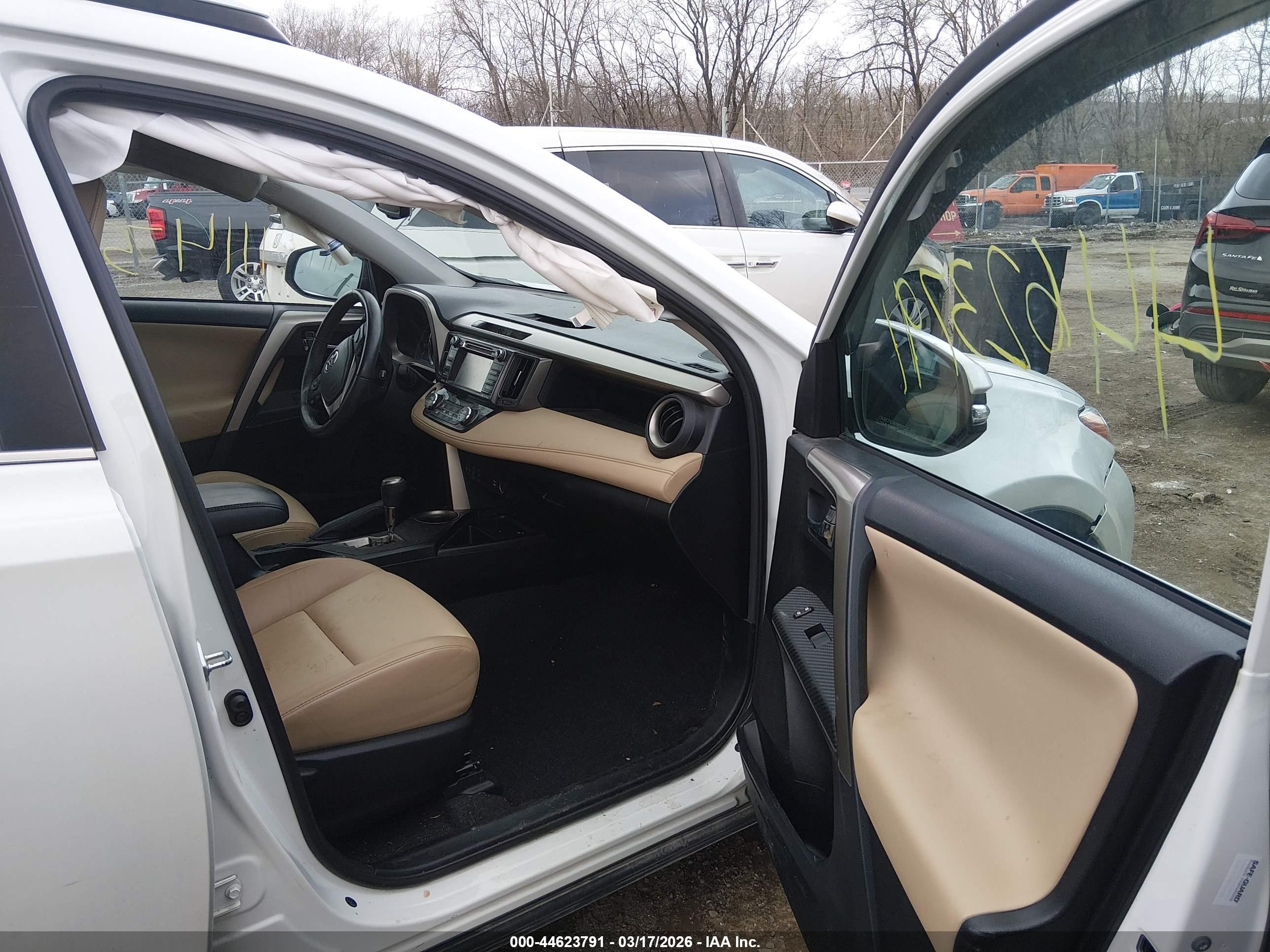 2015 Toyota Rav4 Limited White vin: 2T3DFREV9FW327753