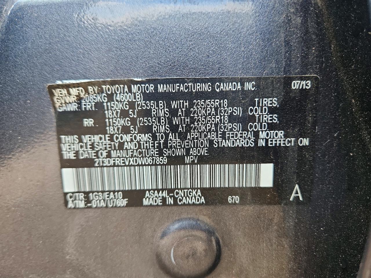 2013 Toyota Rav4 Limited Gray vin: 2T3DFREVXDW067859