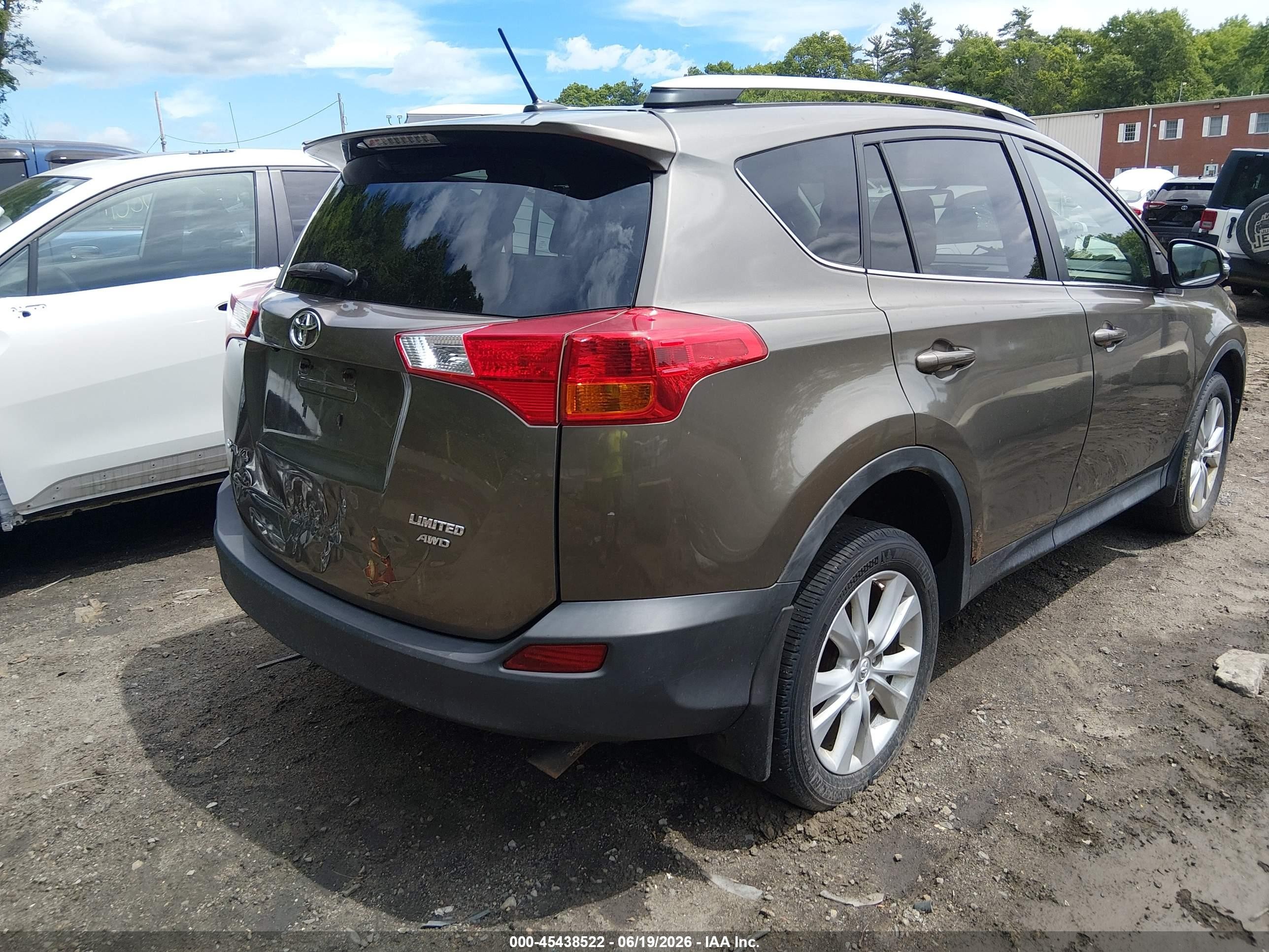 2013 Toyota Rav4 Limited Brown vin: 2T3DFREVXDW079428