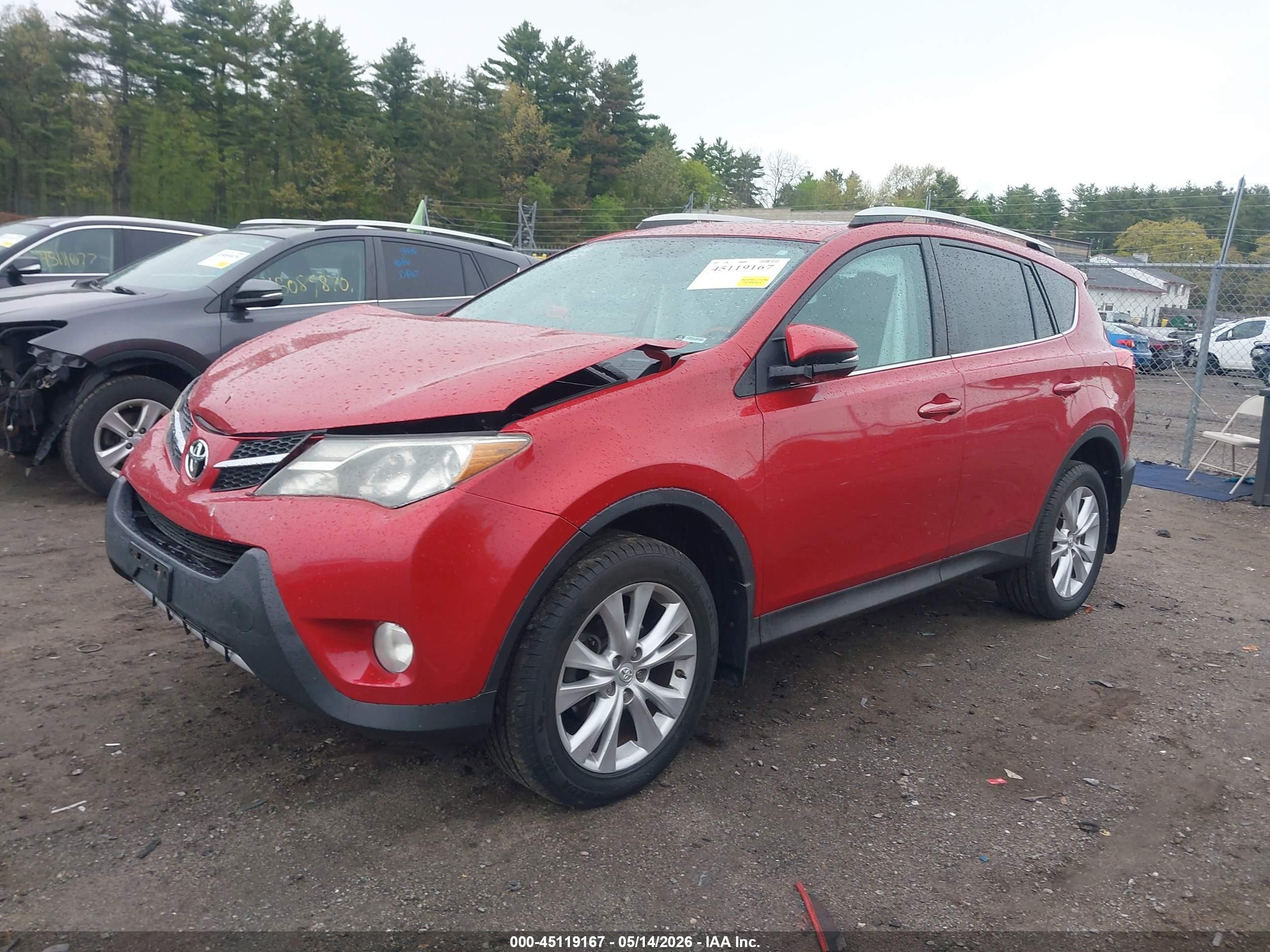 2013 Toyota Rav4 Limited Red vin: 2T3DFREVXDW110337