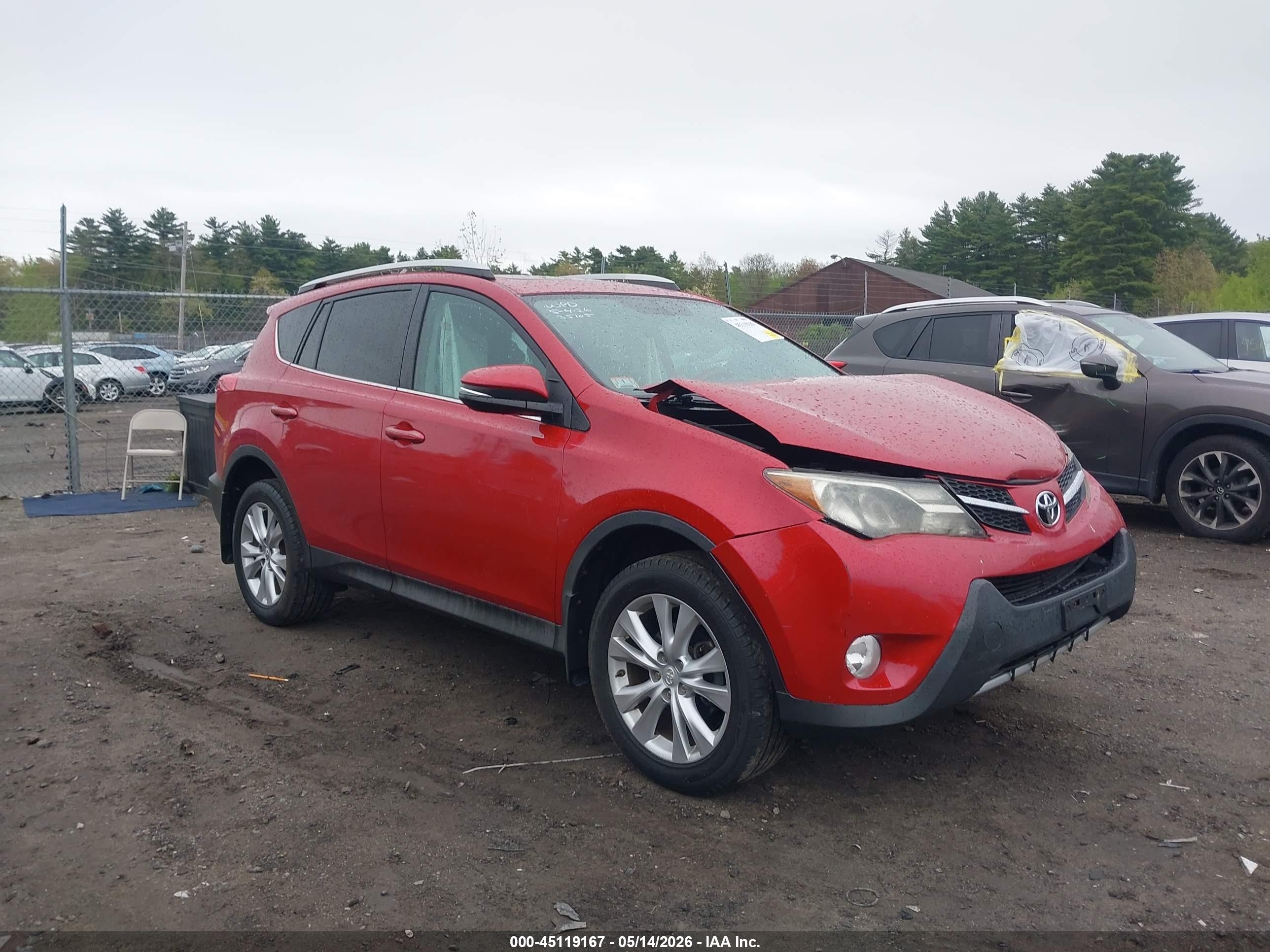 2013 Toyota Rav4 Limited Red vin: 2T3DFREVXDW110337