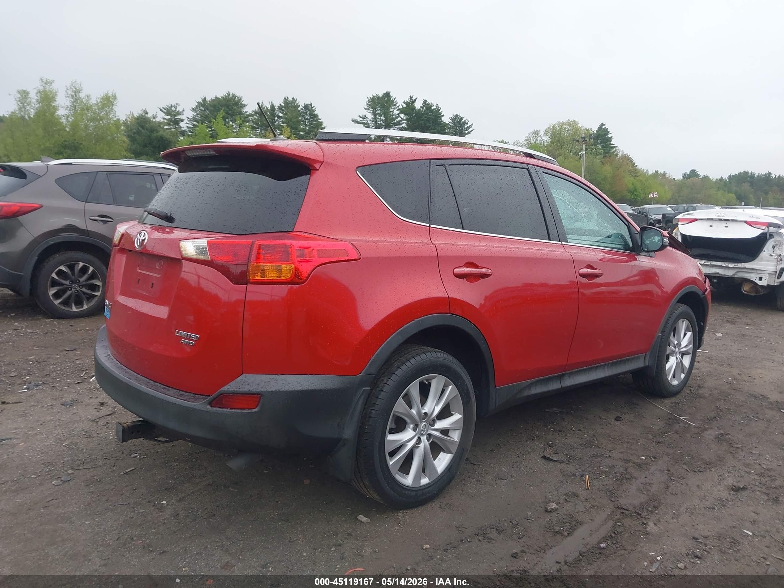 2013 Toyota Rav4 Limited Red vin: 2T3DFREVXDW110337