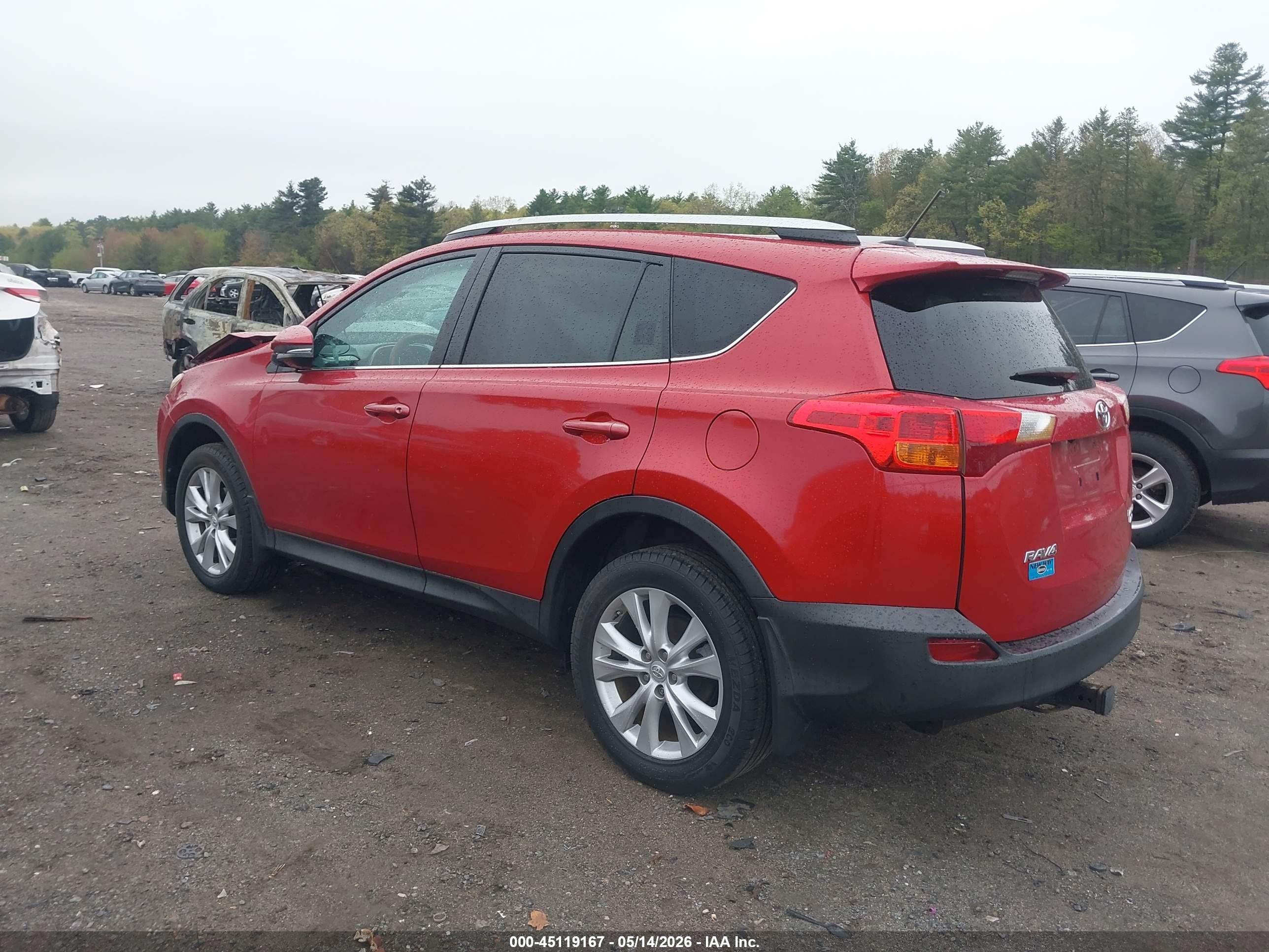 2013 Toyota Rav4 Limited Red vin: 2T3DFREVXDW110337