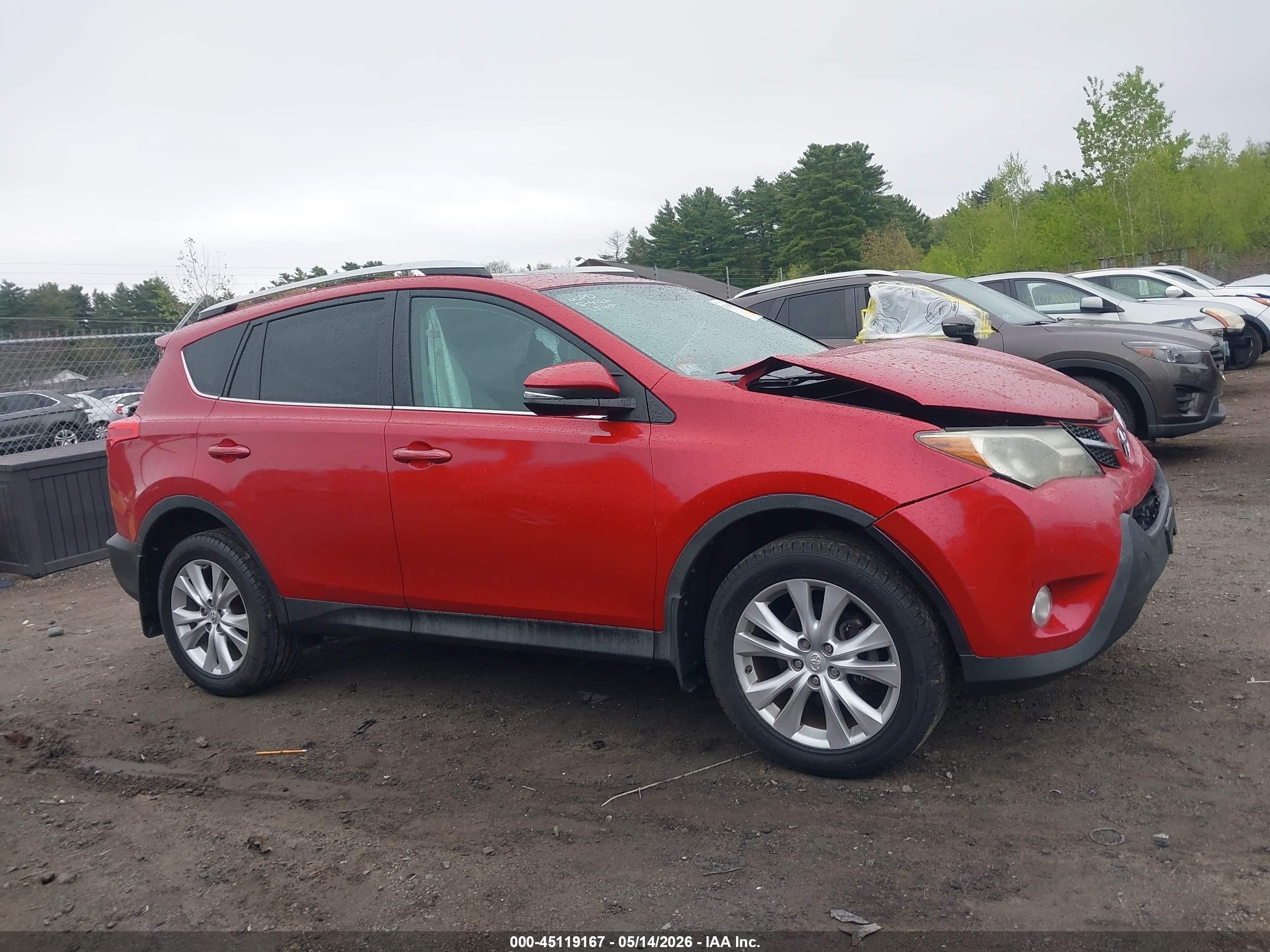 2013 Toyota Rav4 Limited Red vin: 2T3DFREVXDW110337