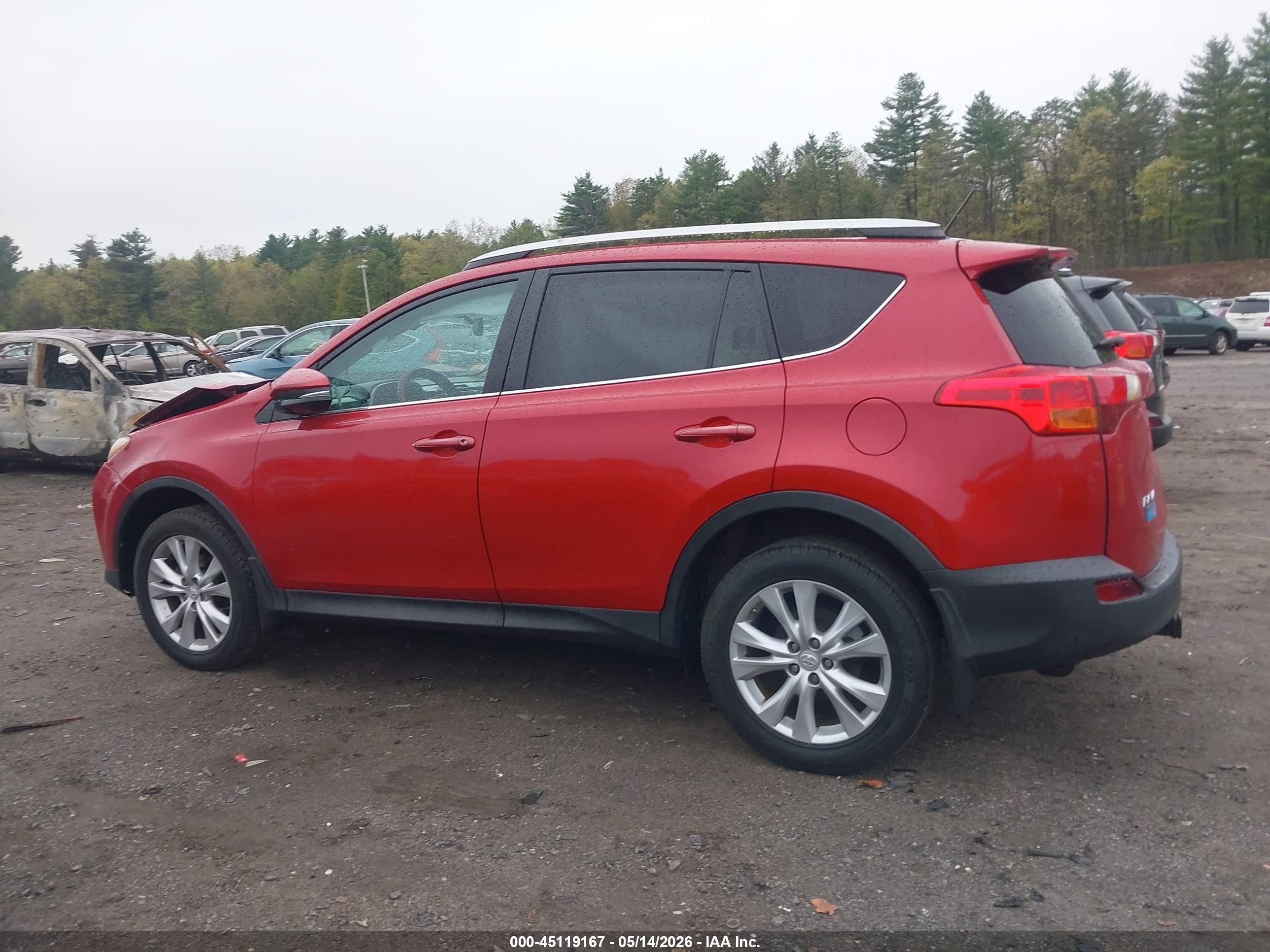 2013 Toyota Rav4 Limited Red vin: 2T3DFREVXDW110337