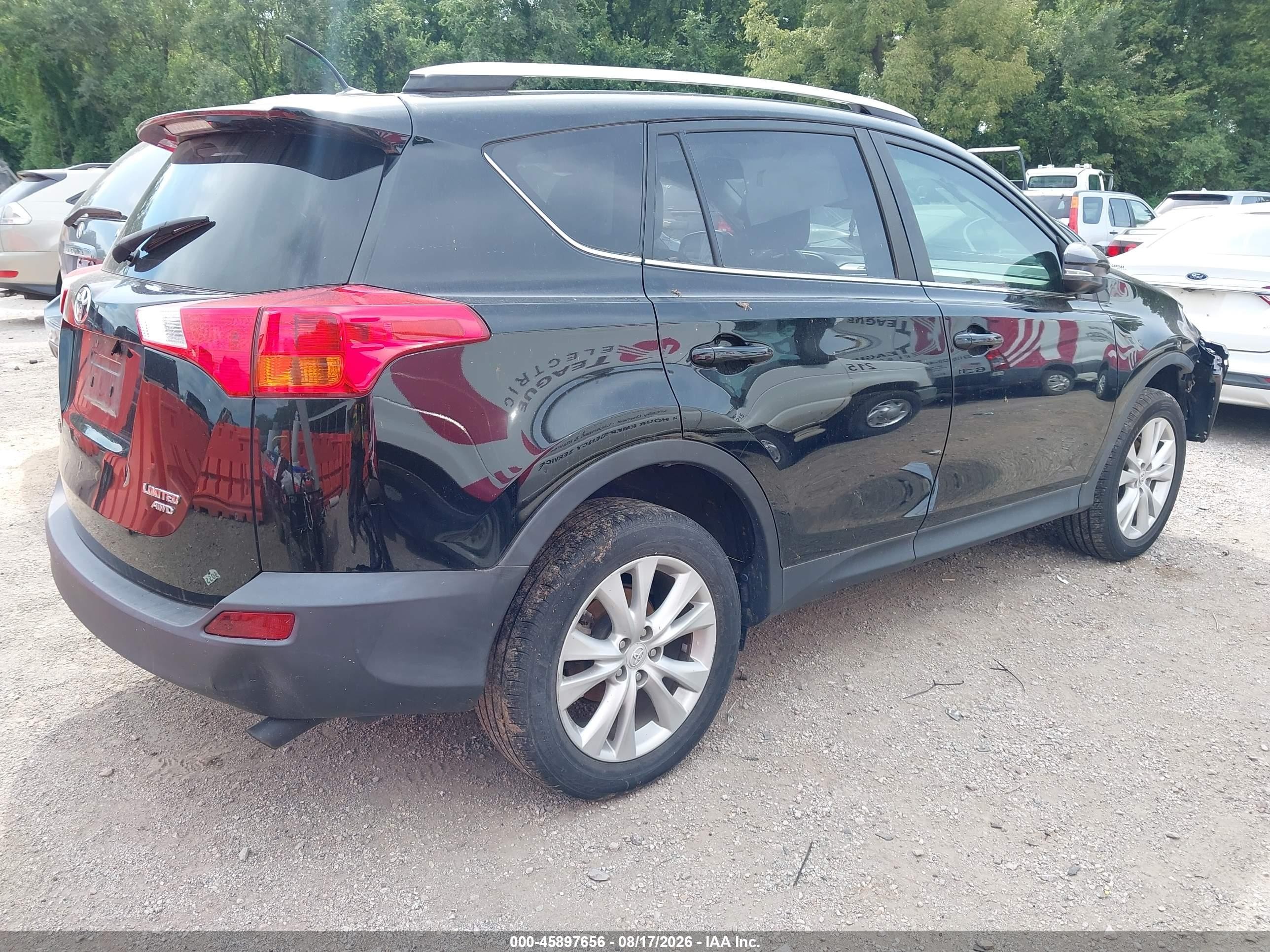 2014 Toyota Rav4 Limited Black vin: 2T3DFREVXEW127091