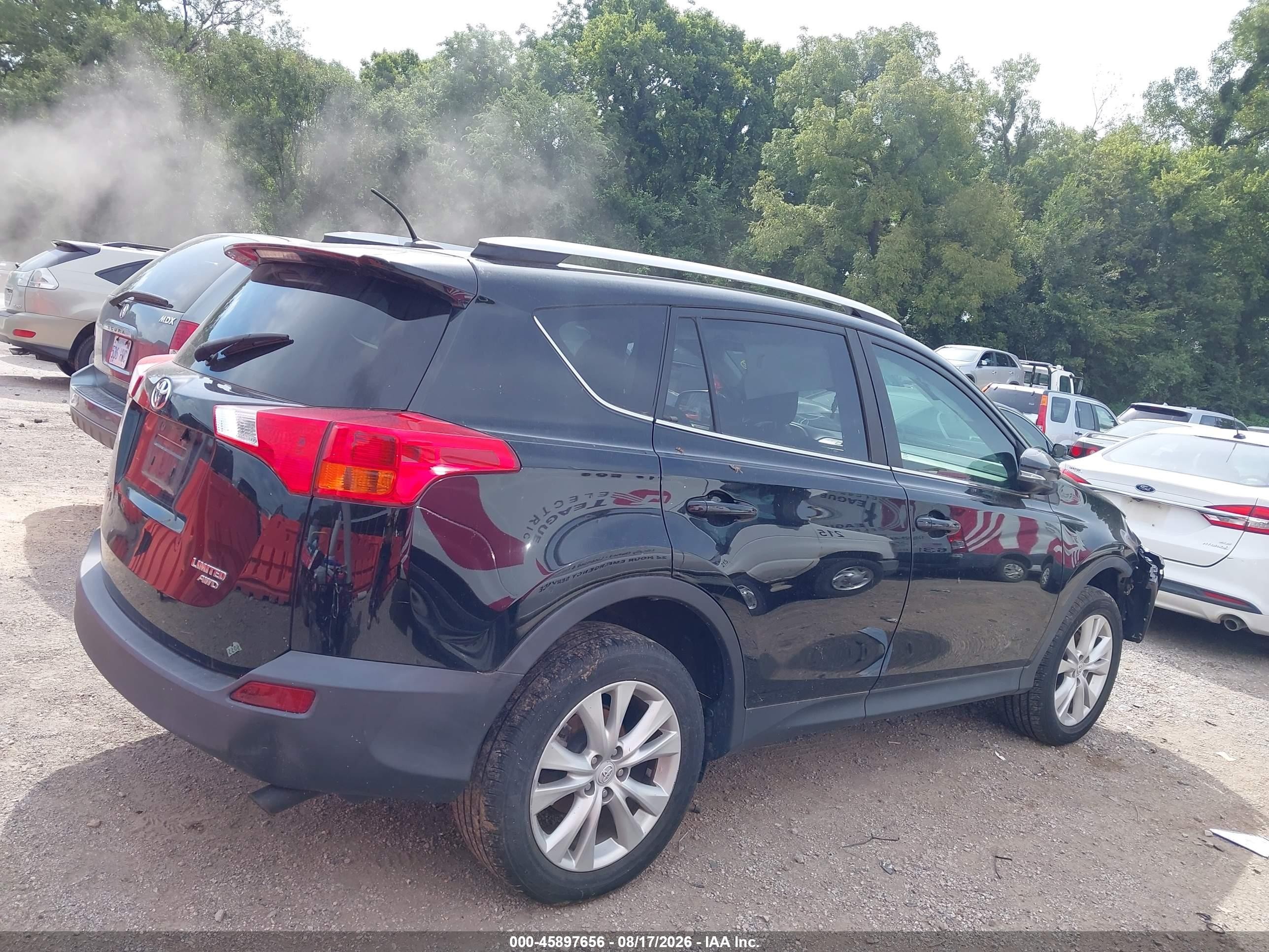 2014 Toyota Rav4 Limited Black vin: 2T3DFREVXEW127091