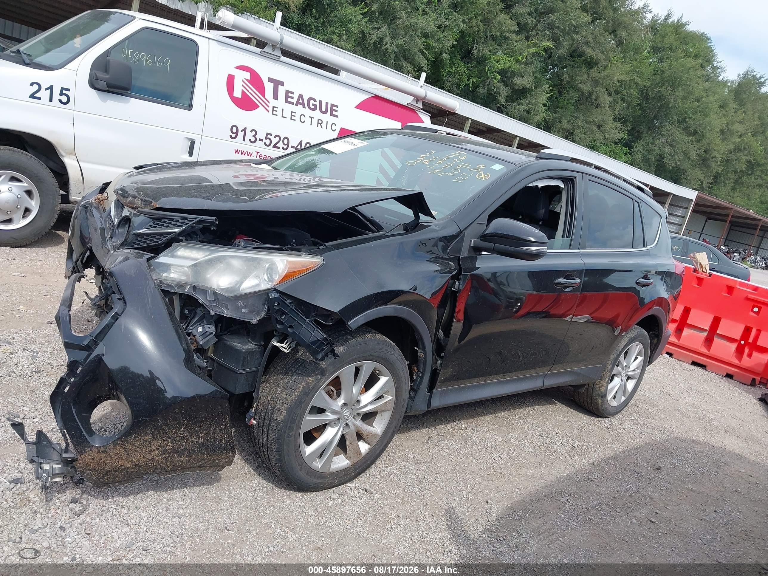 2014 Toyota Rav4 Limited Black vin: 2T3DFREVXEW127091