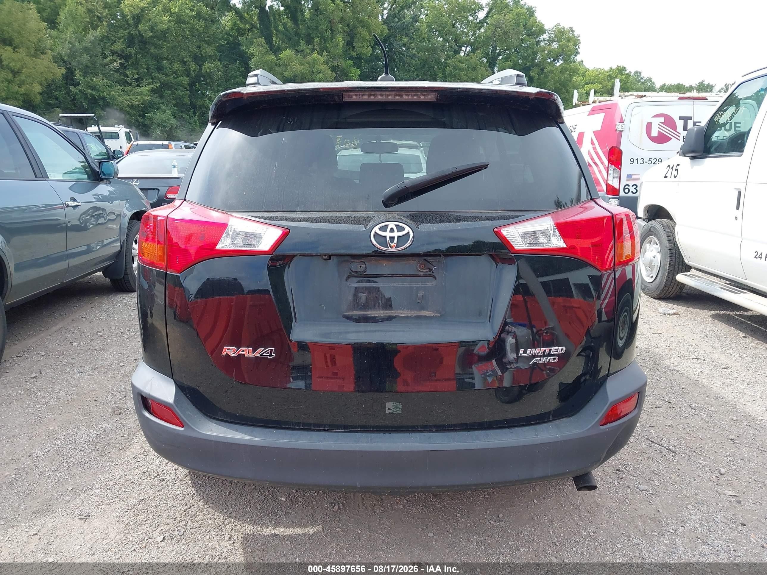 2014 Toyota Rav4 Limited Black vin: 2T3DFREVXEW127091