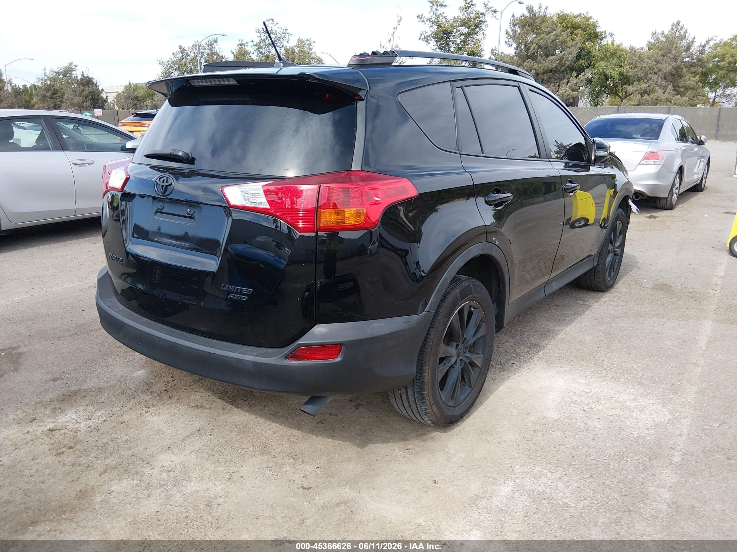 2014 Toyota Rav4 Limited Black vin: 2T3DFREVXEW139886