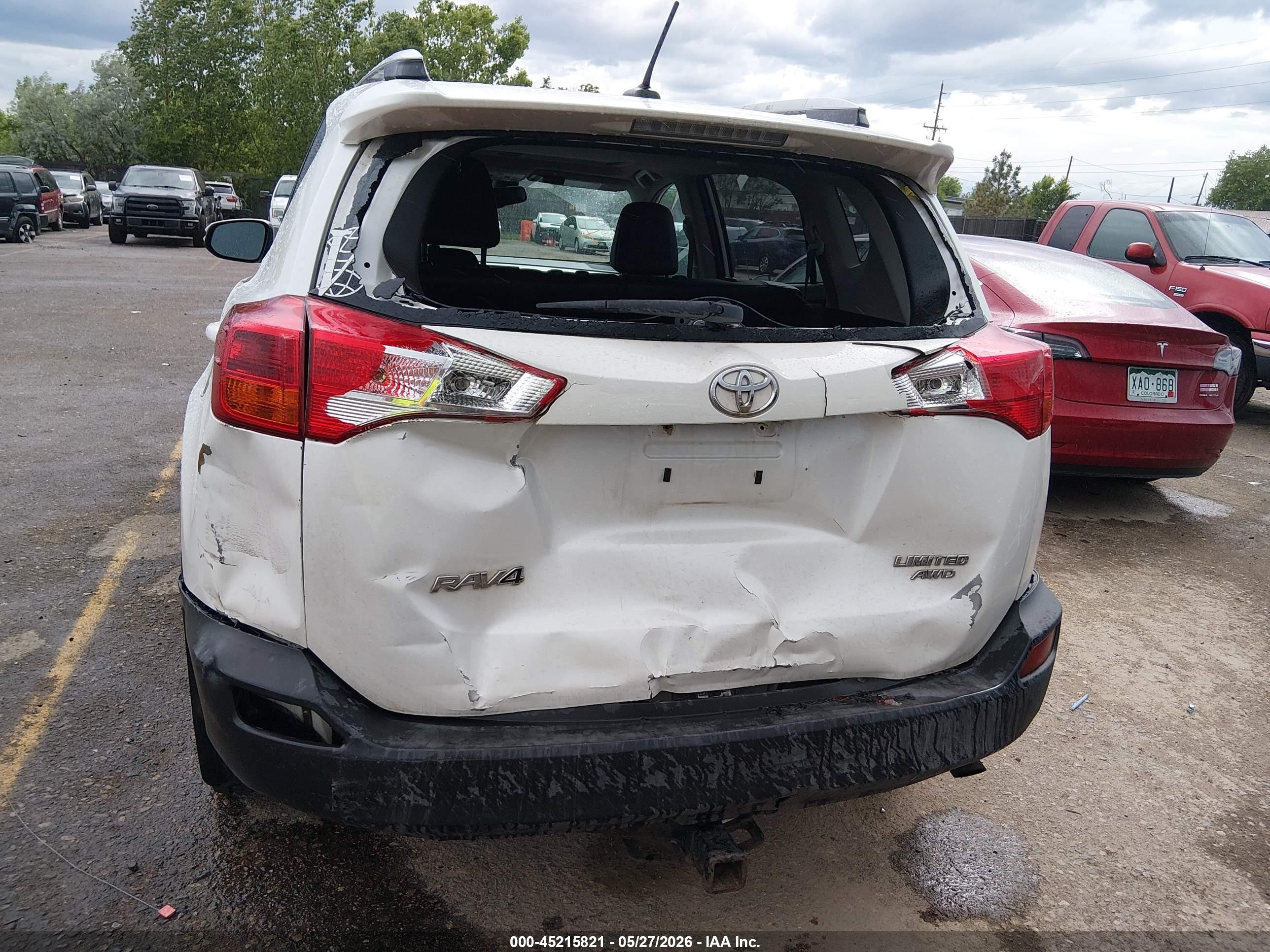 2014 Toyota Rav4 Limited White vin: 2T3DFREVXEW144215