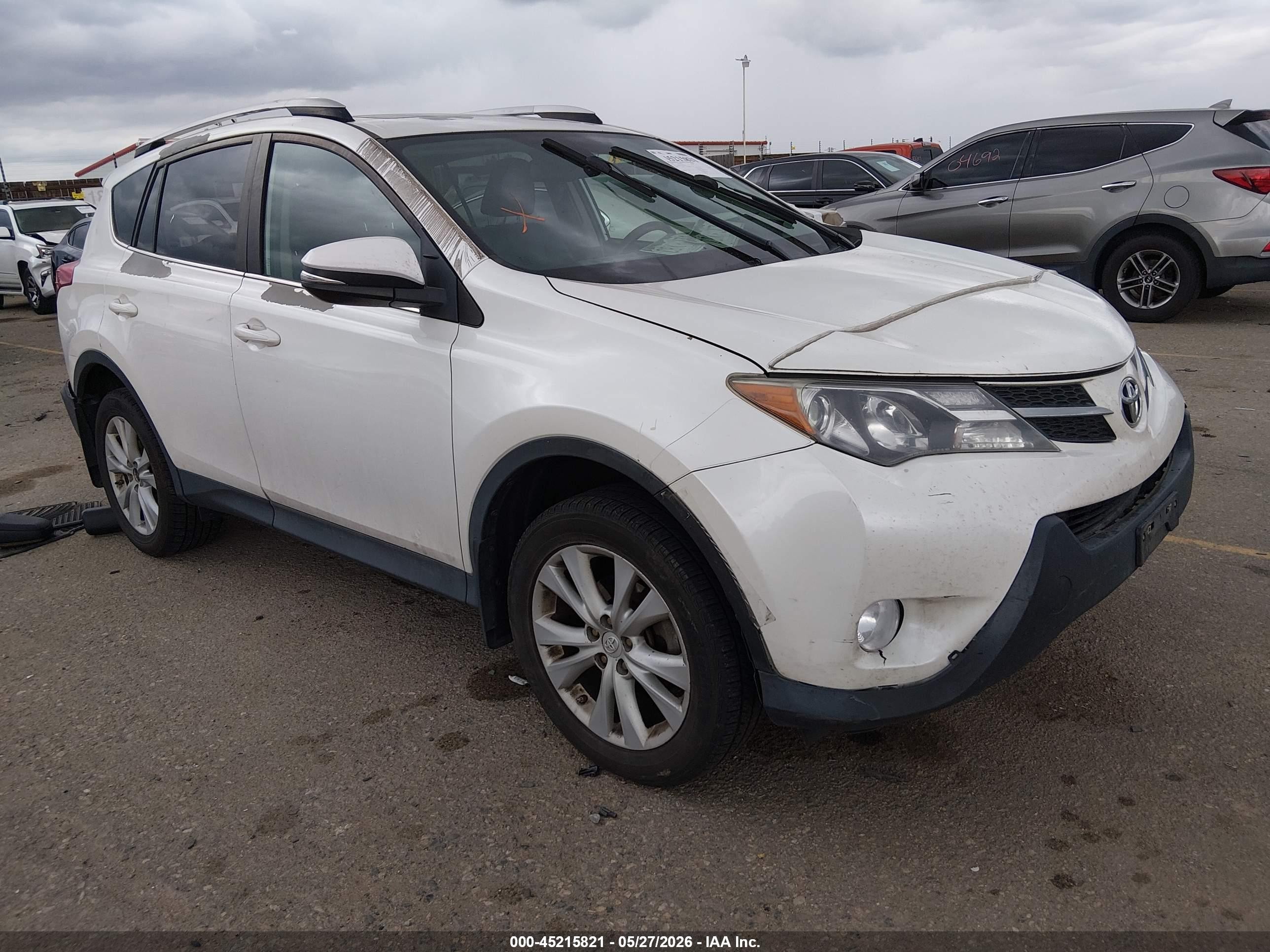 2014 Toyota Rav4 Limited White vin: 2T3DFREVXEW144215