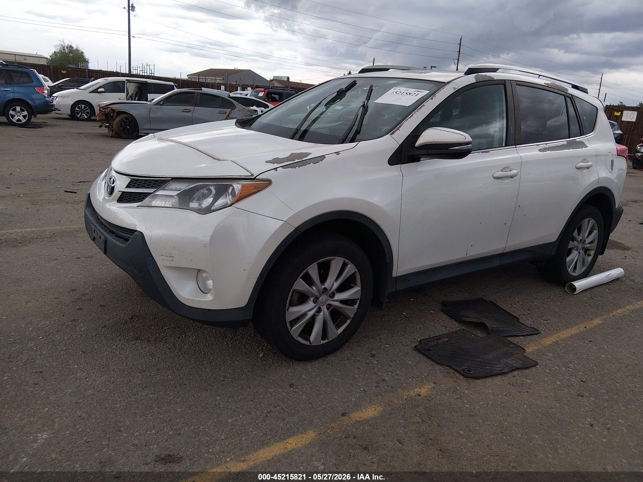 2014 Toyota Rav4 Limited White vin: 2T3DFREVXEW144215