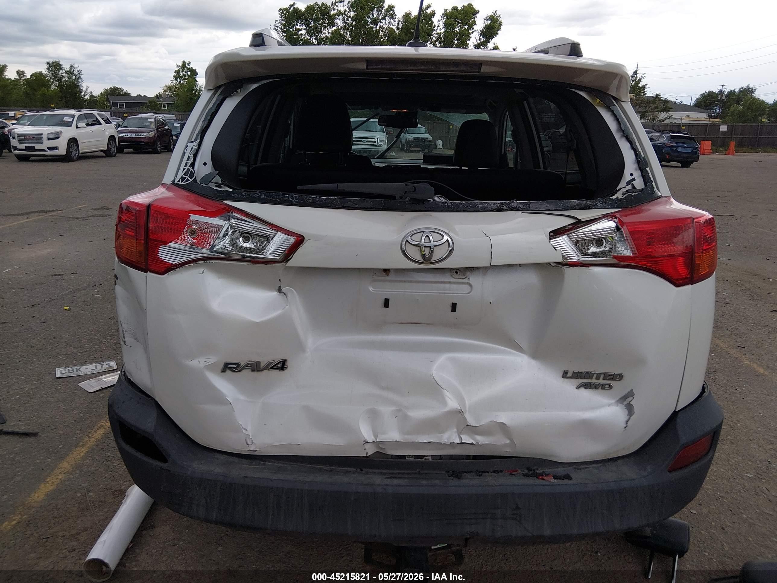 2014 Toyota Rav4 Limited White vin: 2T3DFREVXEW144215