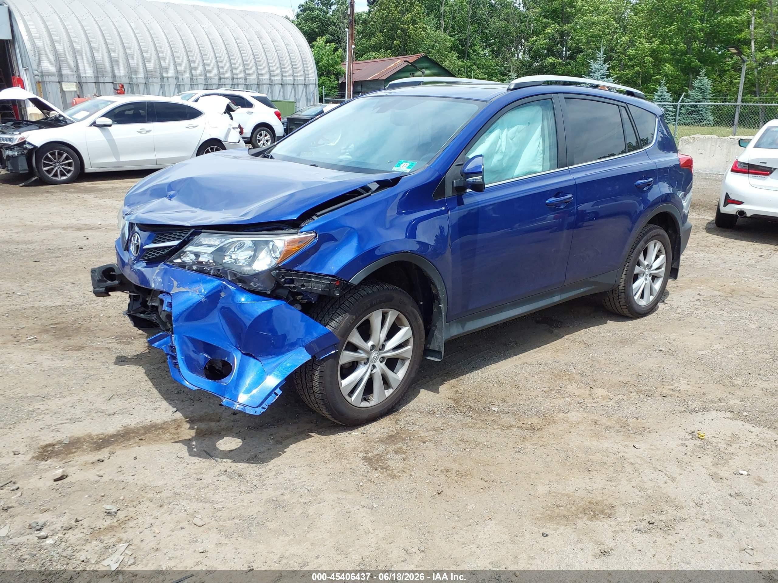 2014 Toyota Rav4 Limited Dark Blue vin: 2T3DFREVXEW148264