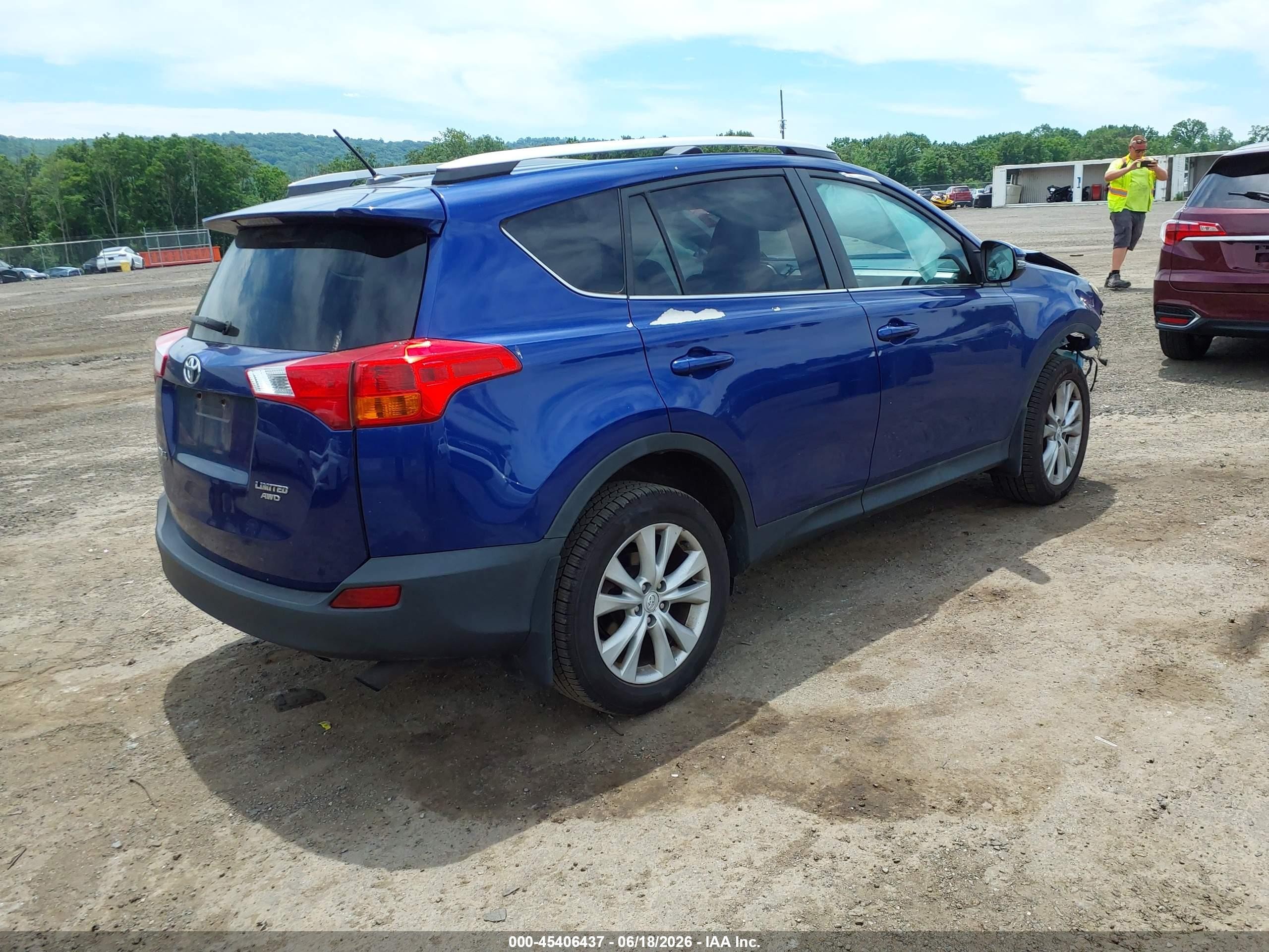 2014 Toyota Rav4 Limited Dark Blue vin: 2T3DFREVXEW148264