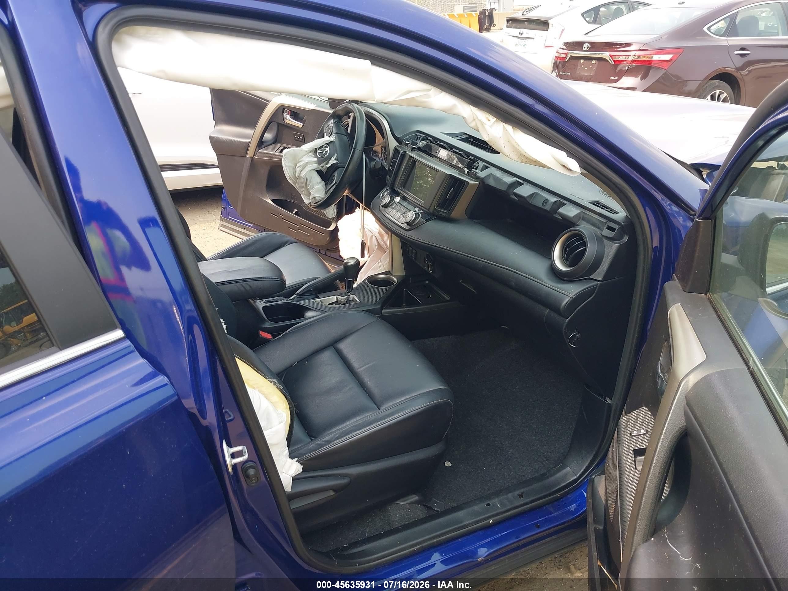 2014 Toyota Rav4 Limited Blue vin: 2T3DFREVXEW150399