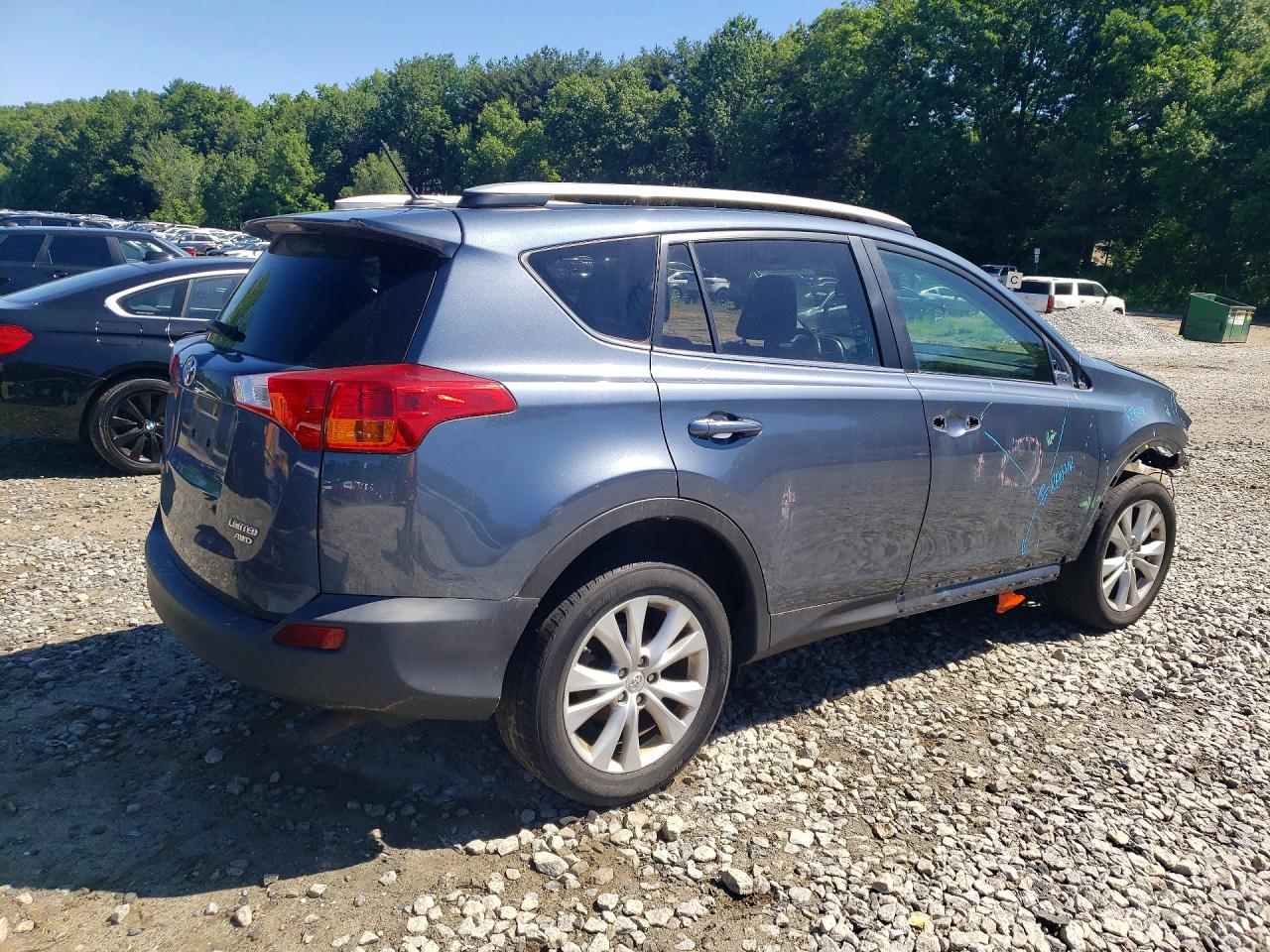 2014 Toyota Rav4 Limited Blue vin: 2T3DFREVXEW182480