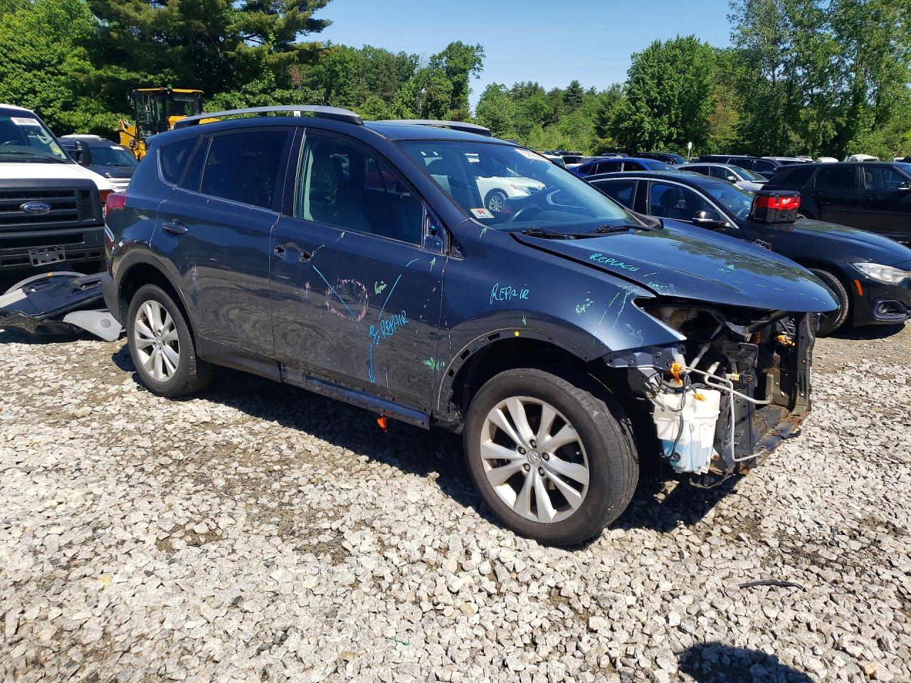 2014 Toyota Rav4 Limited Blue vin: 2T3DFREVXEW182480
