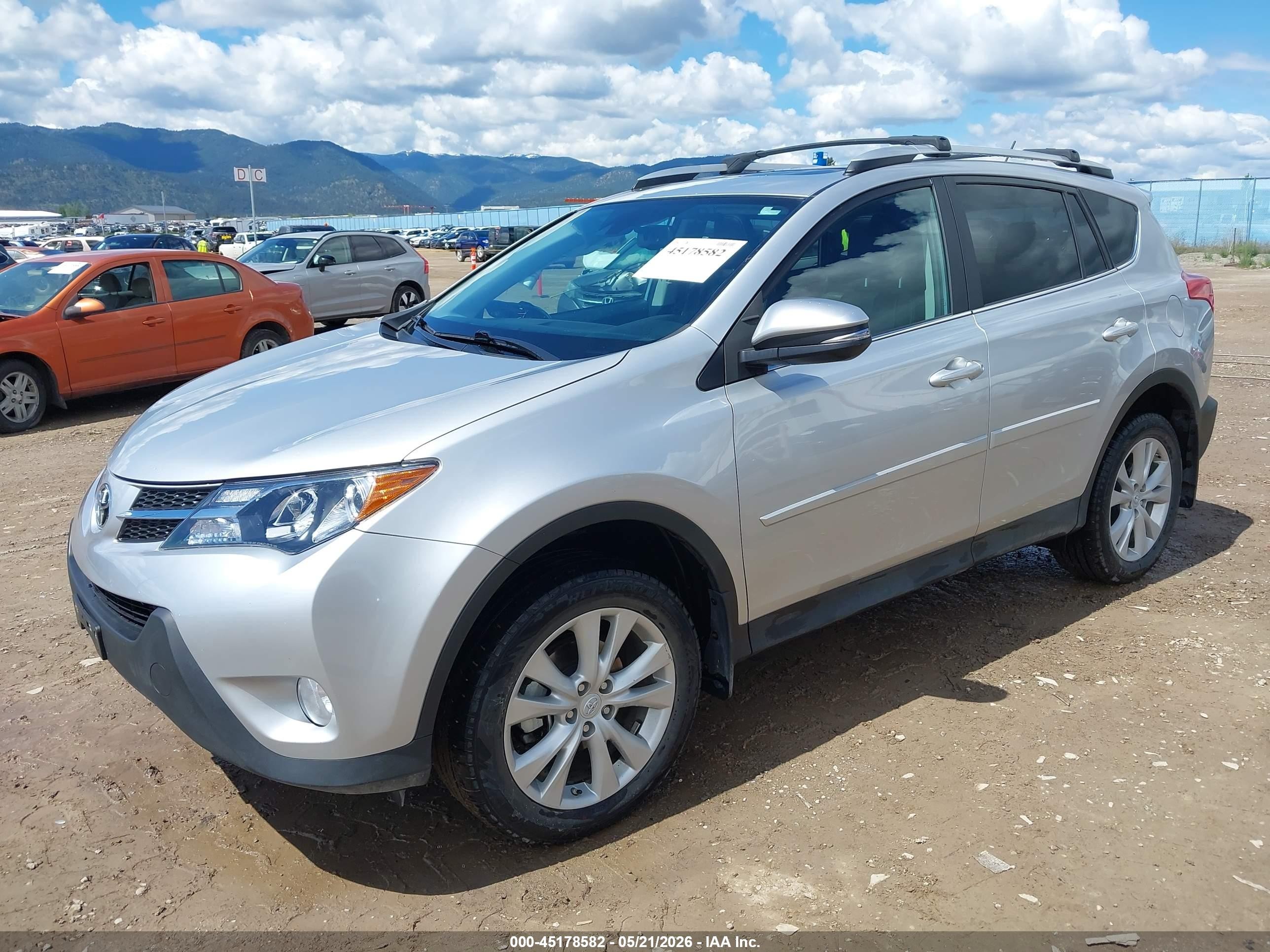 2014 Toyota Rav4 Limited Silver vin: 2T3DFREVXEW188893