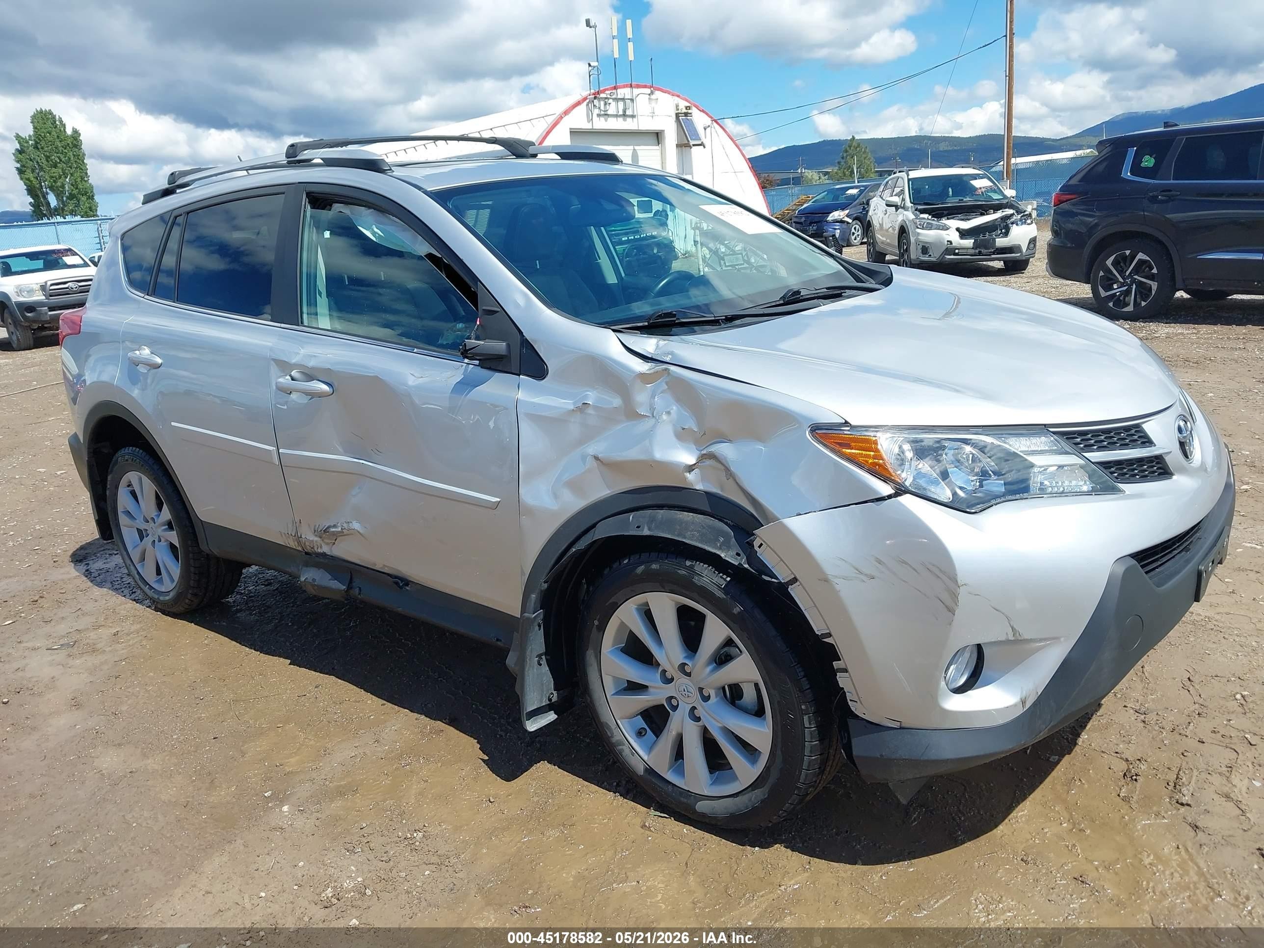 2014 Toyota Rav4 Limited Silver vin: 2T3DFREVXEW188893
