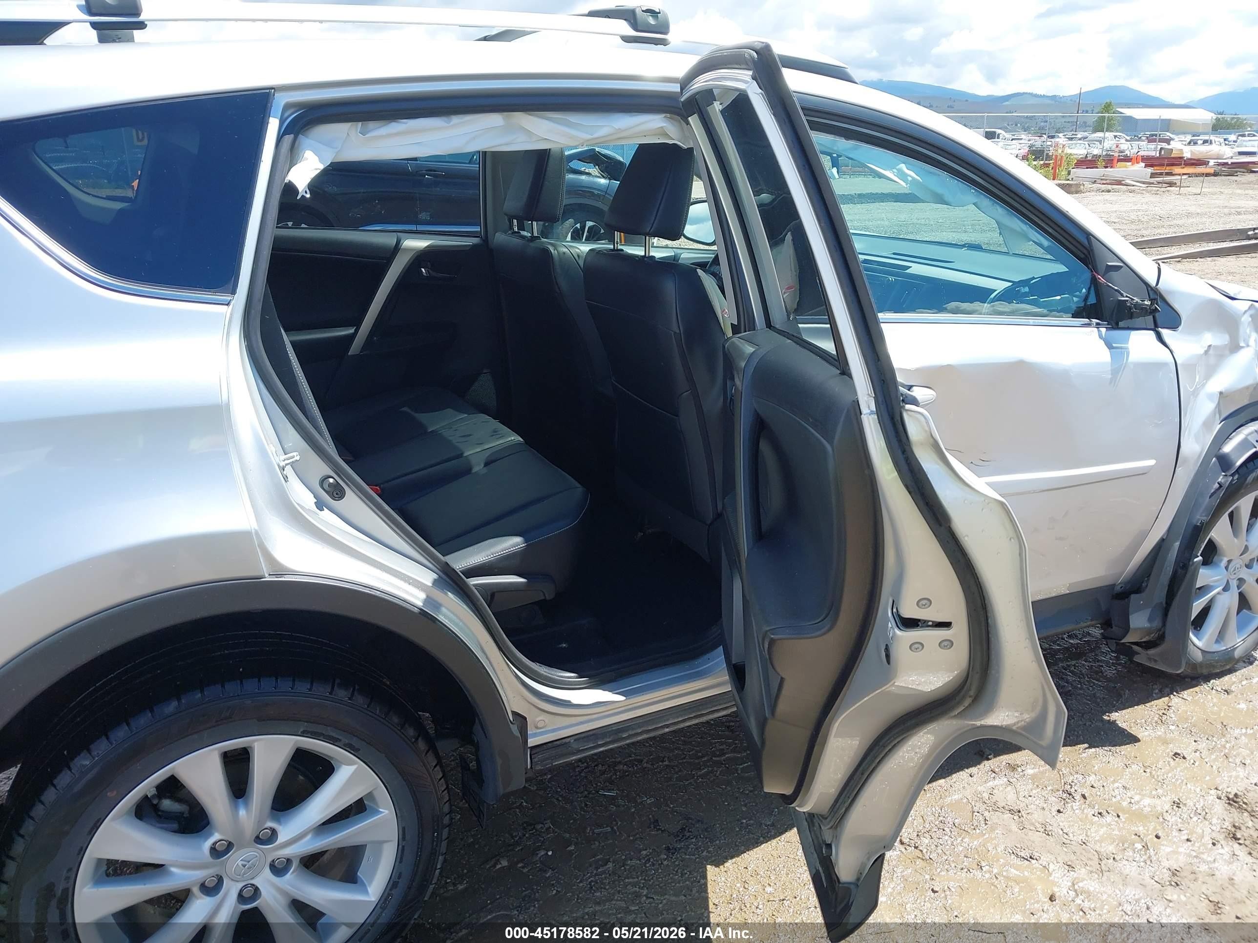 2014 Toyota Rav4 Limited Silver vin: 2T3DFREVXEW188893