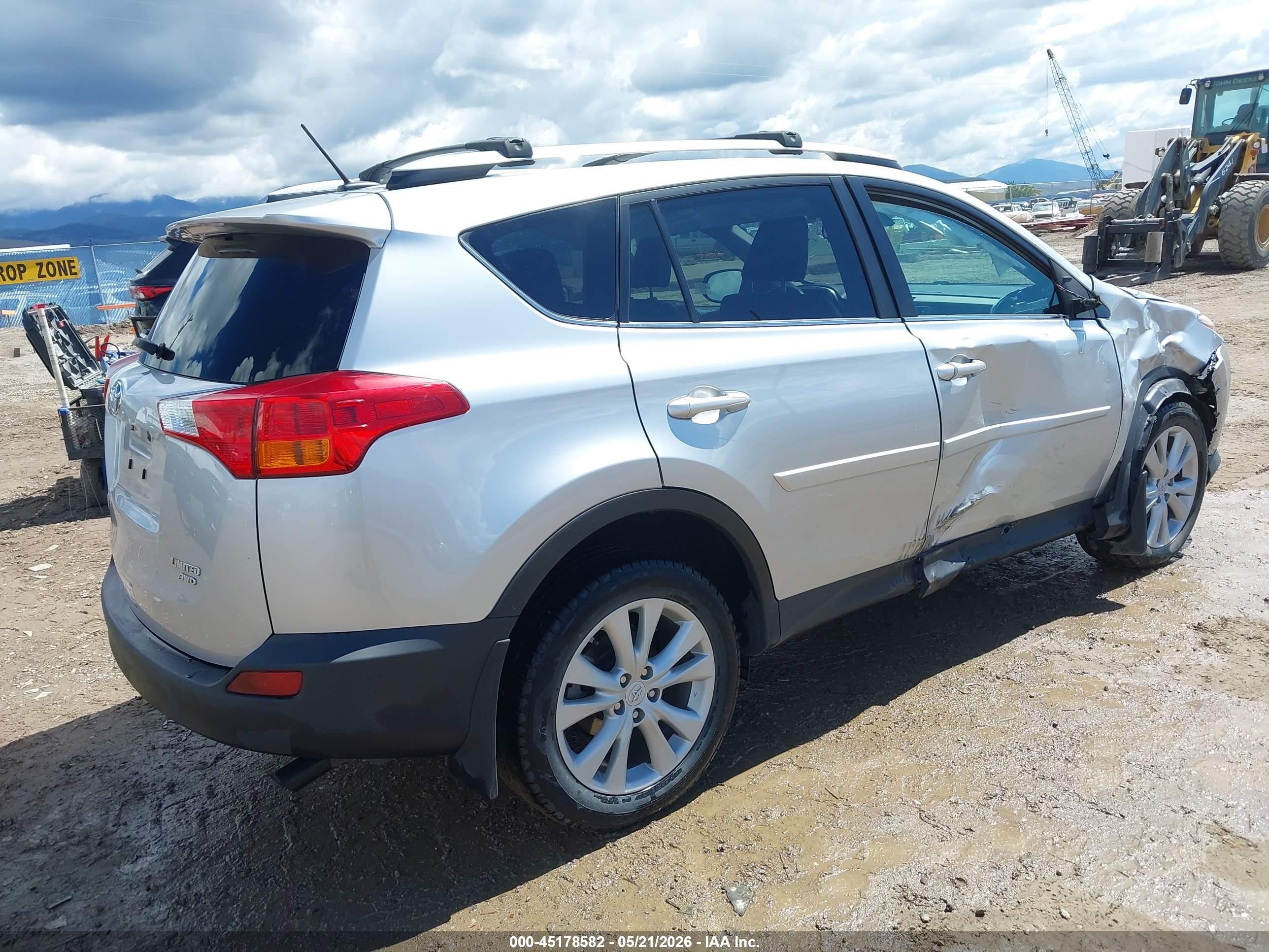 2014 Toyota Rav4 Limited Silver vin: 2T3DFREVXEW188893