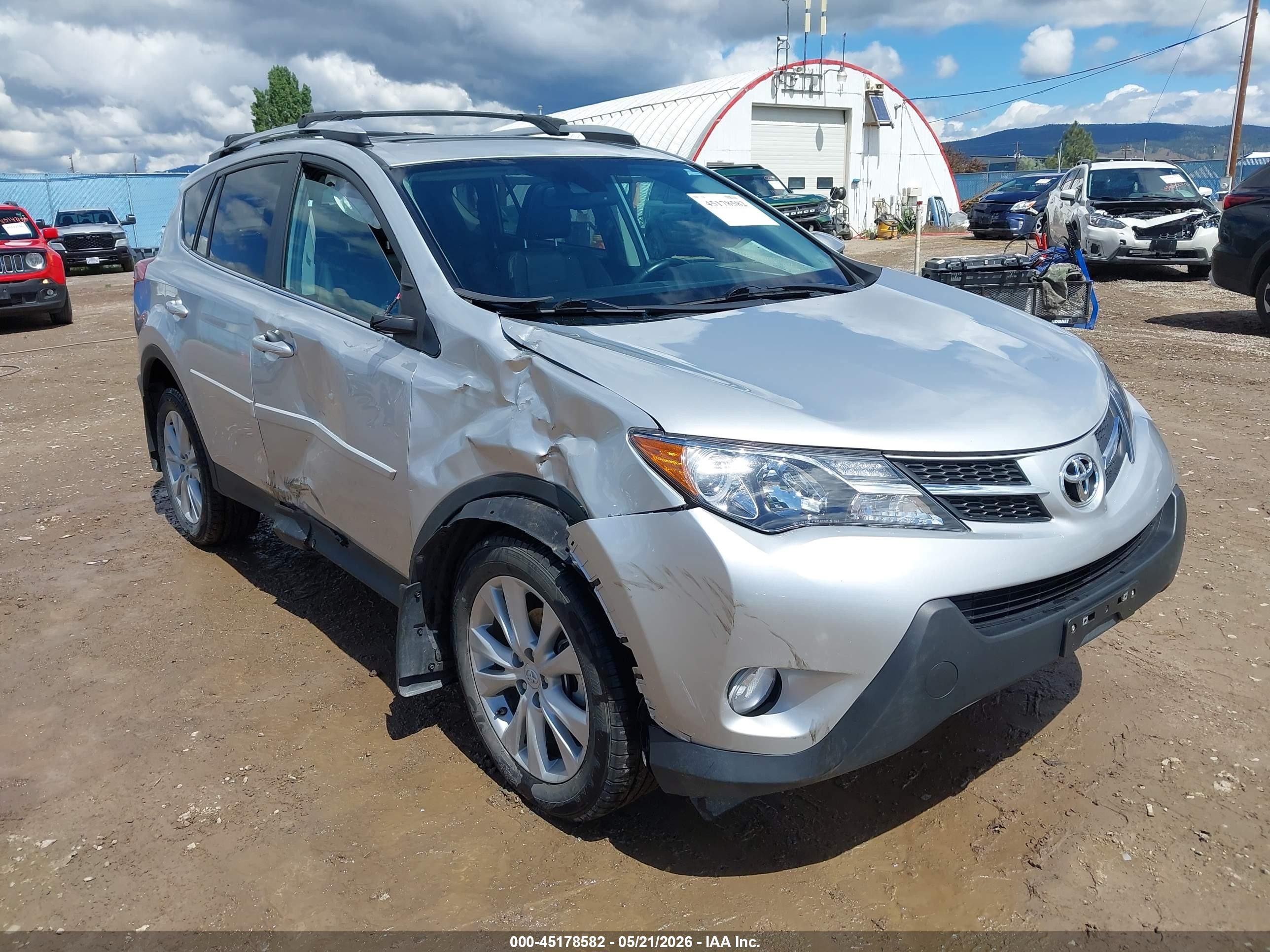 2014 Toyota Rav4 Limited Silver vin: 2T3DFREVXEW188893