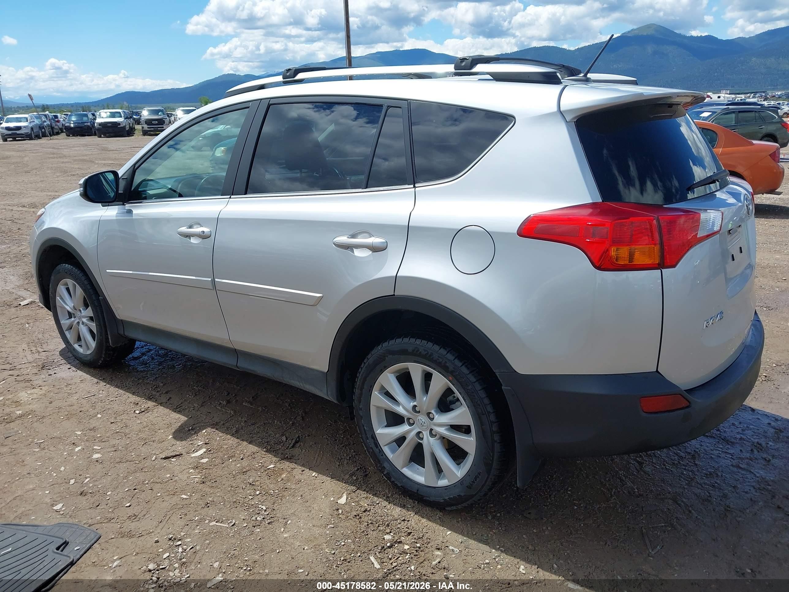 2014 Toyota Rav4 Limited Silver vin: 2T3DFREVXEW188893