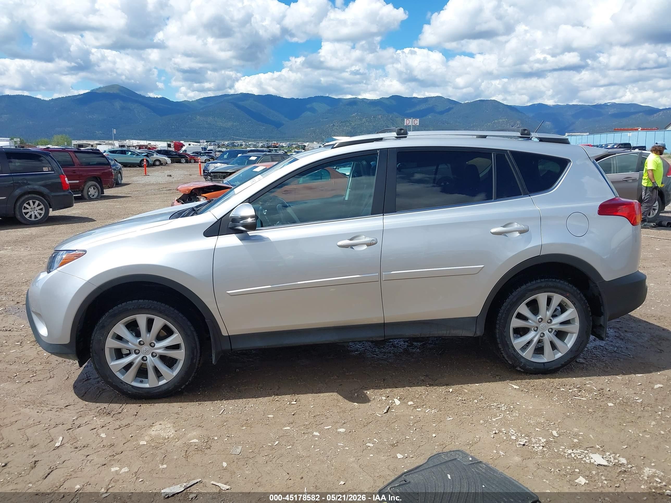 2014 Toyota Rav4 Limited Silver vin: 2T3DFREVXEW188893